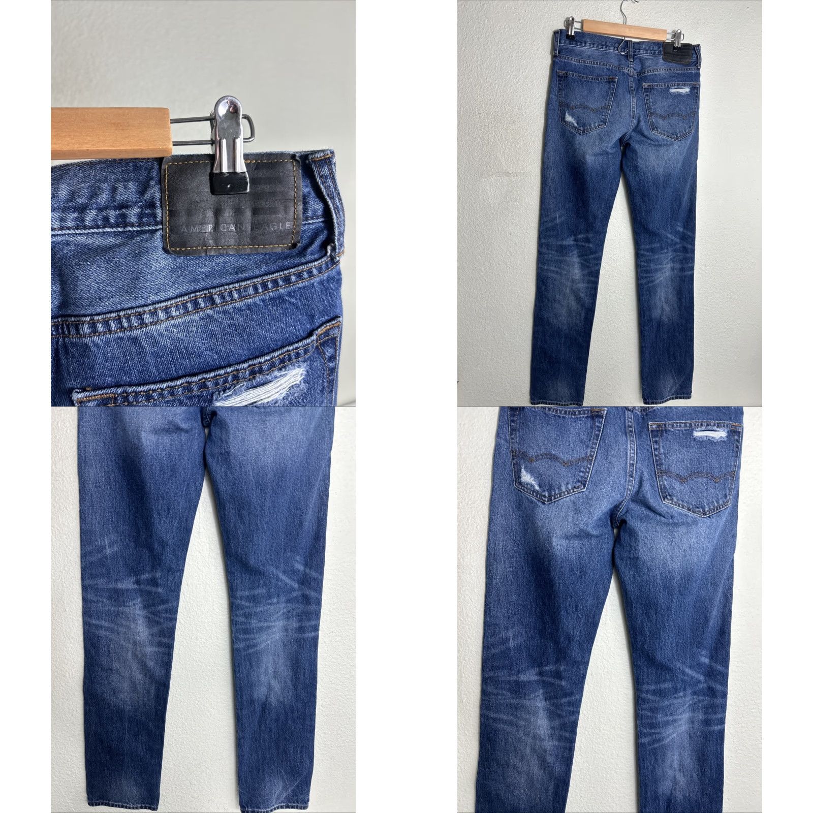 American Eagle Outfitters VINTAGE American Eagle Jeans Slim Mens 30x36 Blue Medium Wash Straight 90s? Size US 30 / EU 46 - 8 Thumbnail
