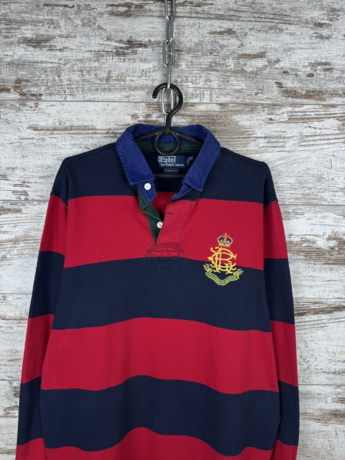 Polo Ralph Lauren Mens Vintage Polo Ralph Lauren rugby sweatshirt jacket rare Size US L / EU 52-54 / 3 - 2 Thumbnail