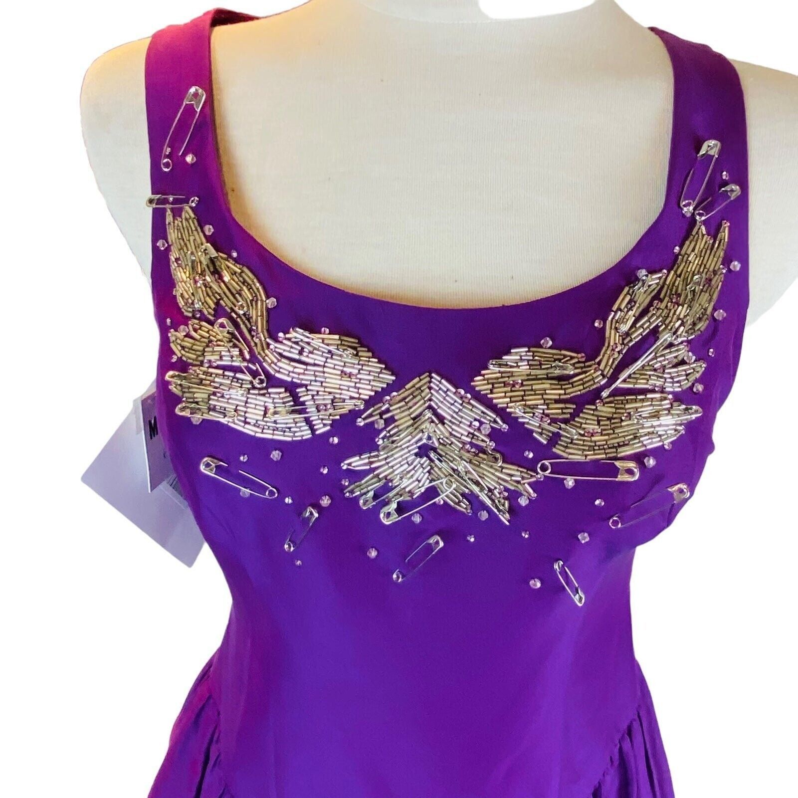 Moschino Moschino Bustier Panelled Purple Dress Size S / US 4 / IT 40 - 2 Thumbnail