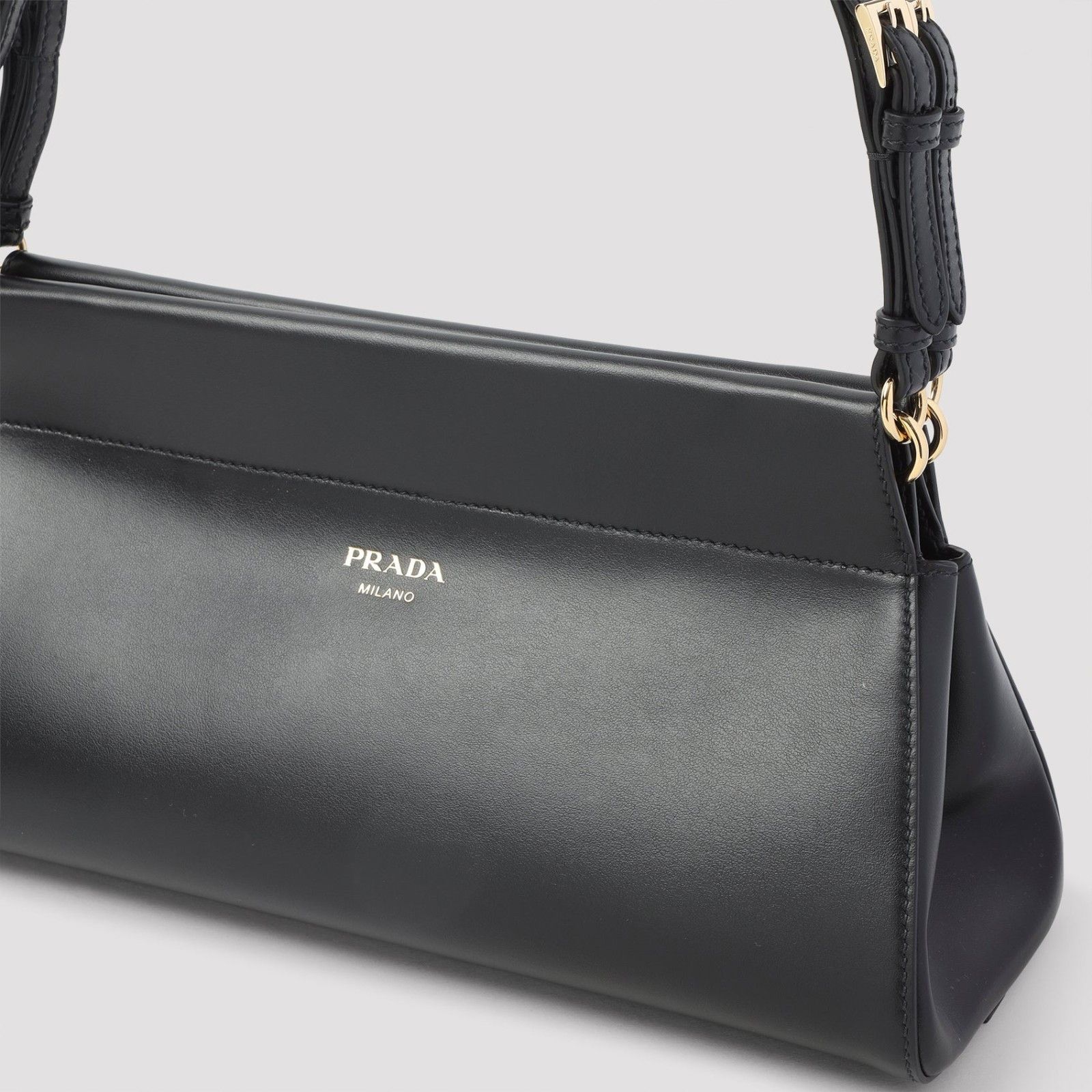 Prada PRADA Black Leather Top Handle Bag New & Authentic Size ONE SIZE - 3 Thumbnail
