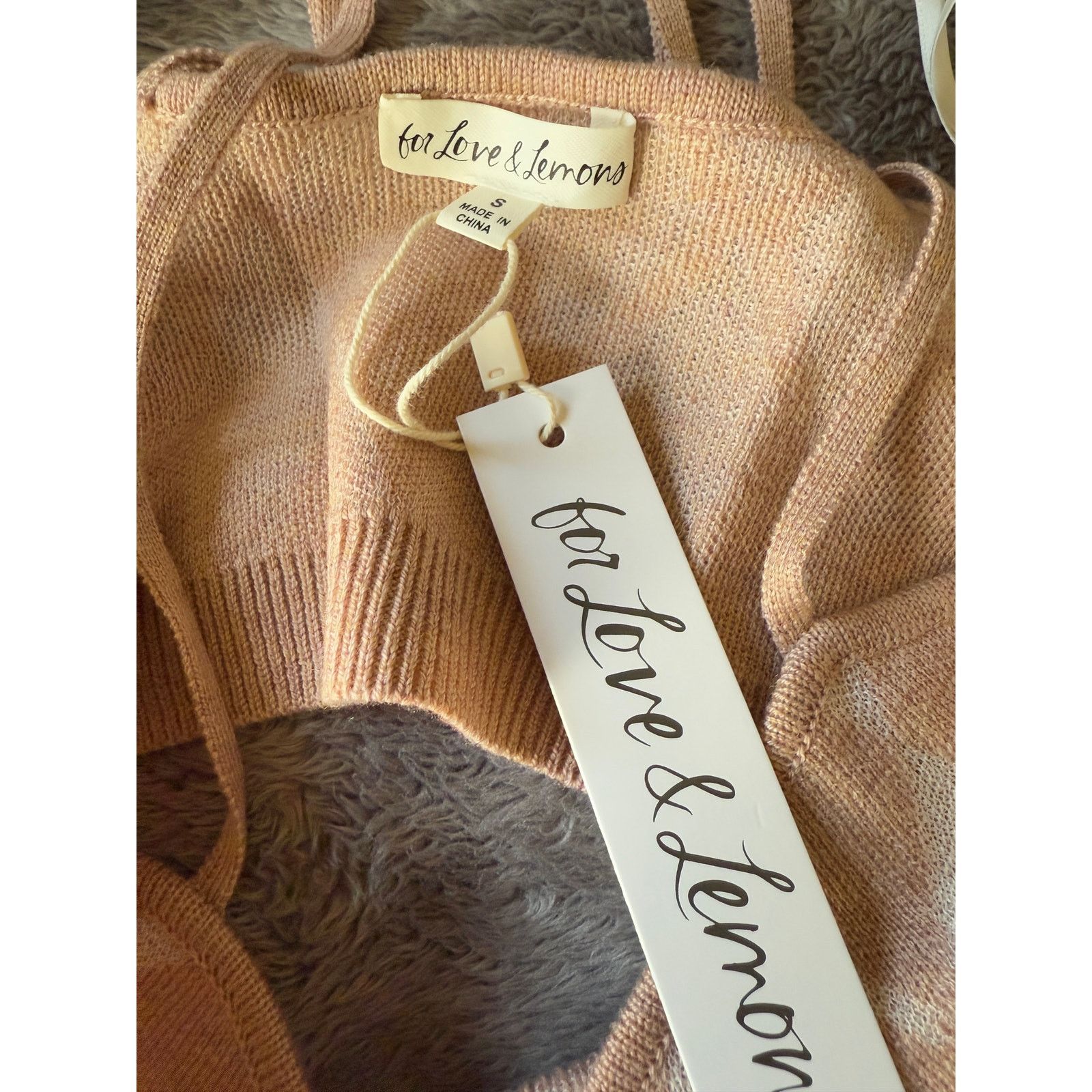 For Love & Lemons NWT For Love & Lemons Cassidy Knit Shorts & bralette size S Size 27" / US 4 / IT 40 - 5 Thumbnail