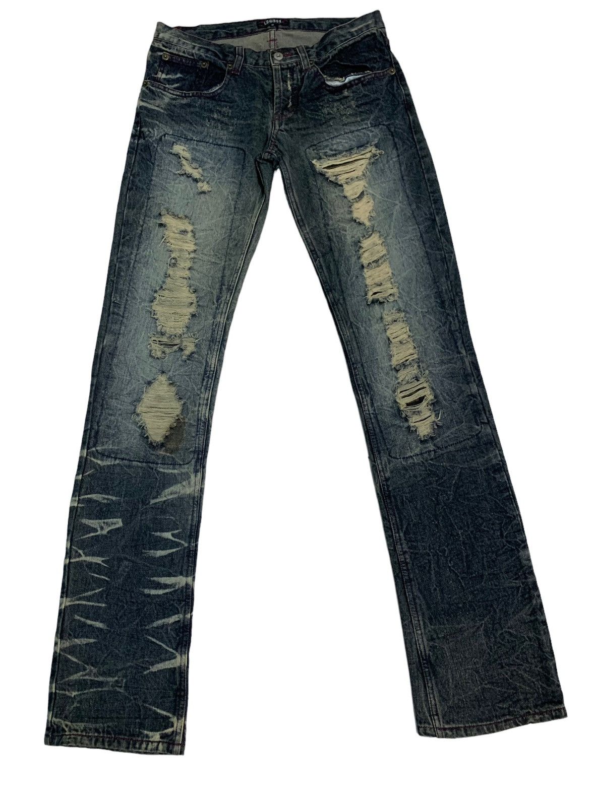 Japanese Brand 🔥Rare Japanese Brand Lowbox Distressed Asid Wash Design Size US 30 / EU 46 - 11 Thumbnail