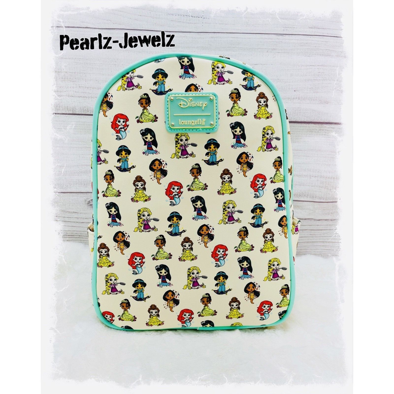 Disney Loungefly Princess Young Chibi Ariel Belle Mulan Rapunzel Ja Size ONE SIZE - 1 Thumbnail