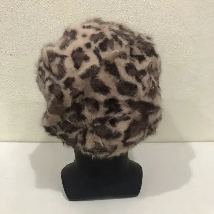 Japanese Brand Japanese Brand Leopard Fleece Beanie Hat Size ONE SIZE - 4 Thumbnail