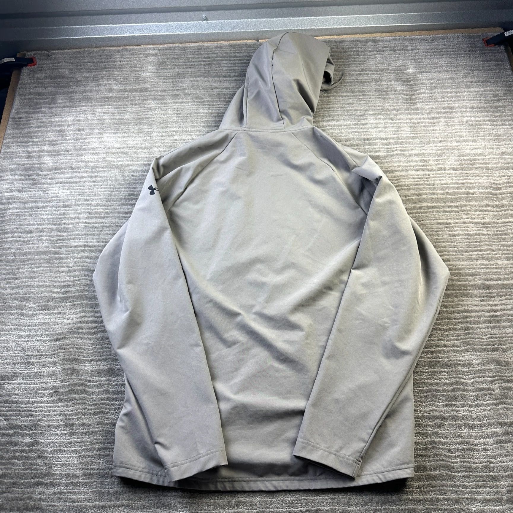Under Armour Under Armour Hoodie Mens Medium Gray Sportstyle Elite Woven Zip Full Zip Hooded Pockets Logo Size US M / EU 48-50 / 2 - 2 Thumbnail