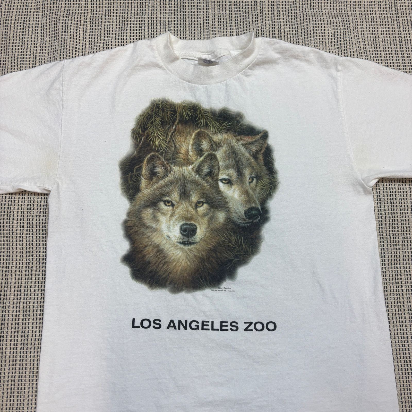 Vintage Vintage 90s Los Angeles Zoo Wolf Short Sleeve Shirt Men's M Size US M / EU 48-50 / 2 - 2 Thumbnail