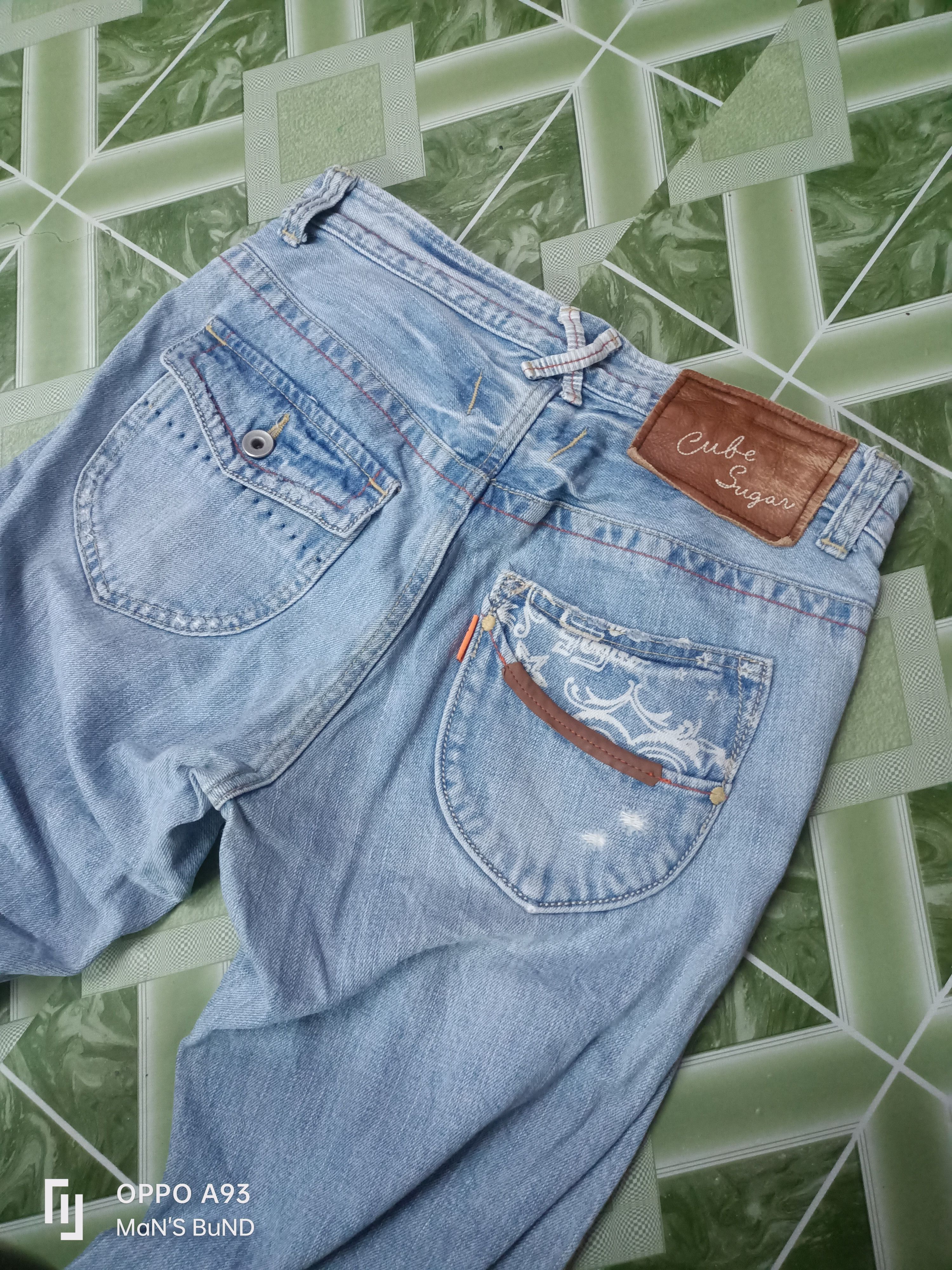 Japanese Brand Vintage CUBE SUGAR Jeans Size 29" - 6 Thumbnail