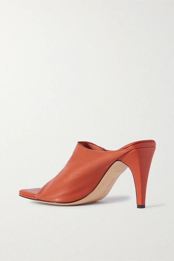 Bottega Veneta o1y0725 Spike Heel Mules in Brick Red Size US 6 / IT 36 - 2 Thumbnail