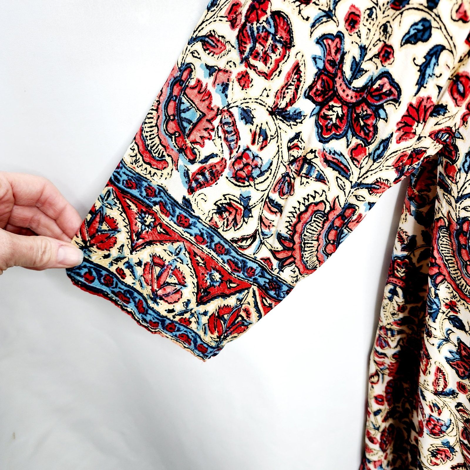 Lucky Brand Lucky Brand Boho Open Front 3/4 Sleeve Cardigan Size M Size M / US 6-8 / IT 42-44 - 4 Thumbnail