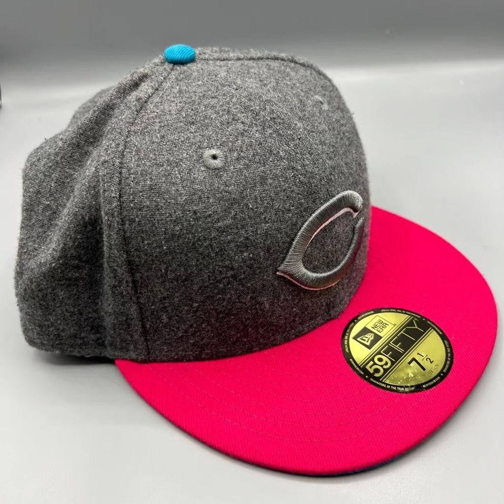 New Era Cincinnati Reds Hat Men 7 1/2 59Fifty New Era Fitted Wool Size ONE SIZE - 3 Thumbnail