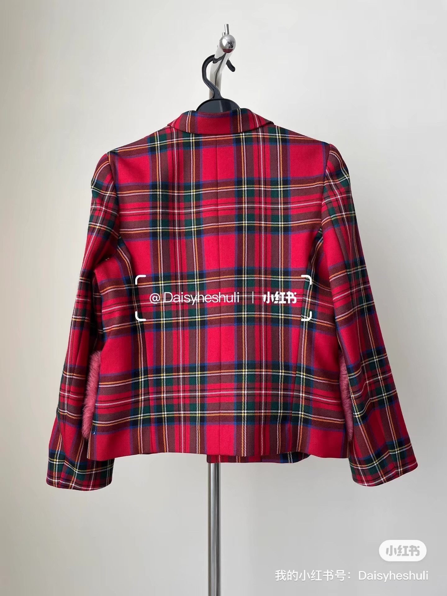 Comme des Garcons Comme des Garçons Plaid Blazer with Furry Pockets Ｑ24 Size S / US 4 / IT 40 - 5 Thumbnail
