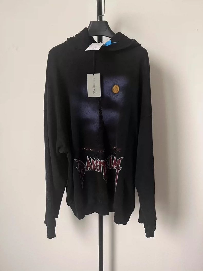 Balenciaga Balenciaga Solid hooded pleated long-sleeve sweatshirt Size US S / EU 44-46 / 1 - 1 Thumbnail