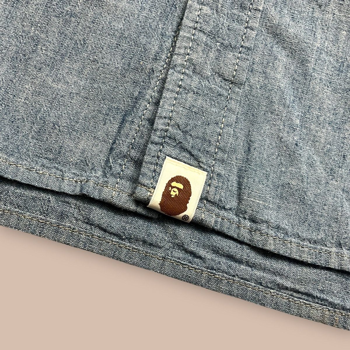 Bape Bape Chambray 2 Pockets L/S Button up Shirt Size US XL / EU 56 / 4 - 8 Thumbnail