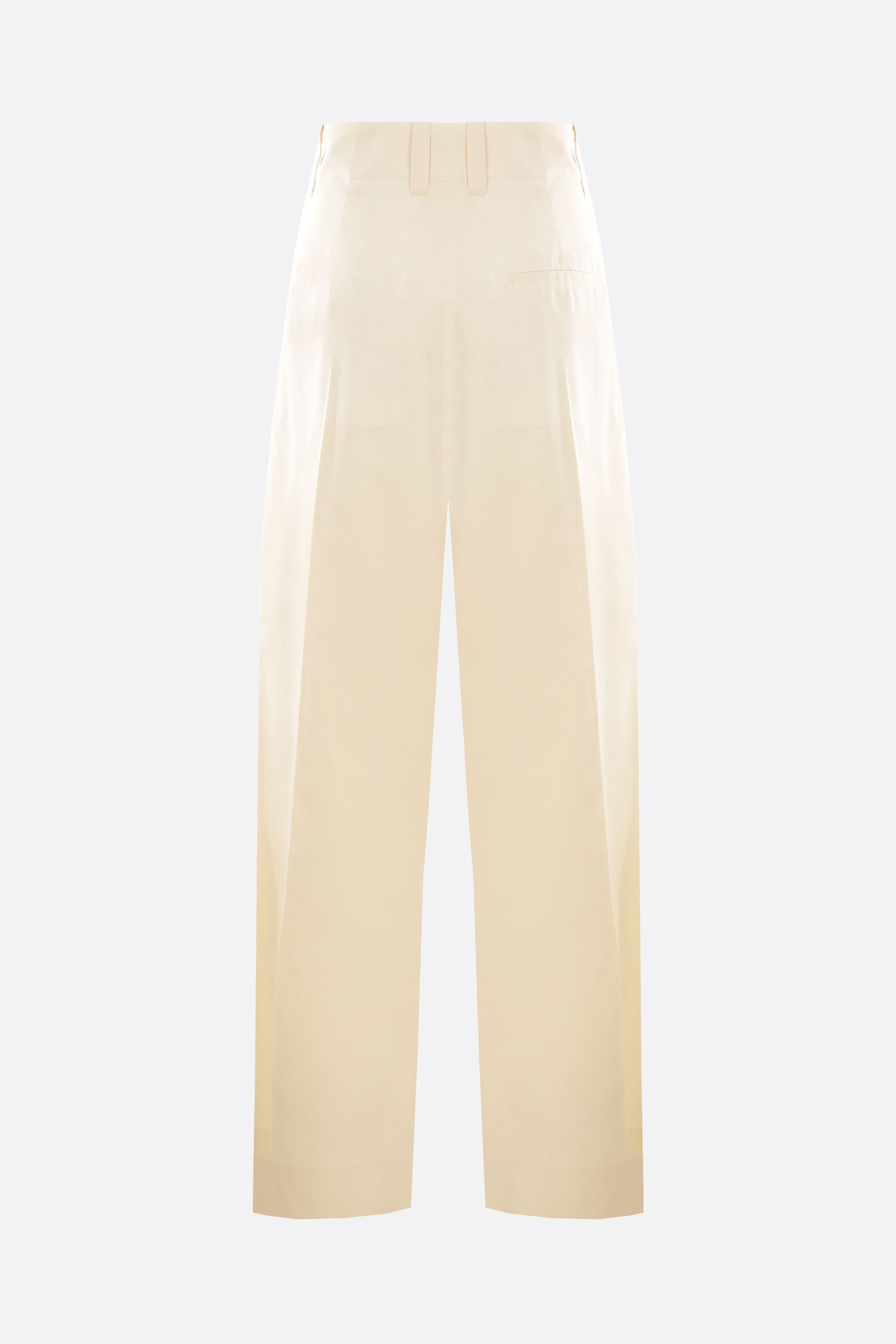 Bottega Veneta o1n1vont1225 Cotton Silk Trousers in Beige Size 24" / US 00 / IT 34 - 2 Thumbnail