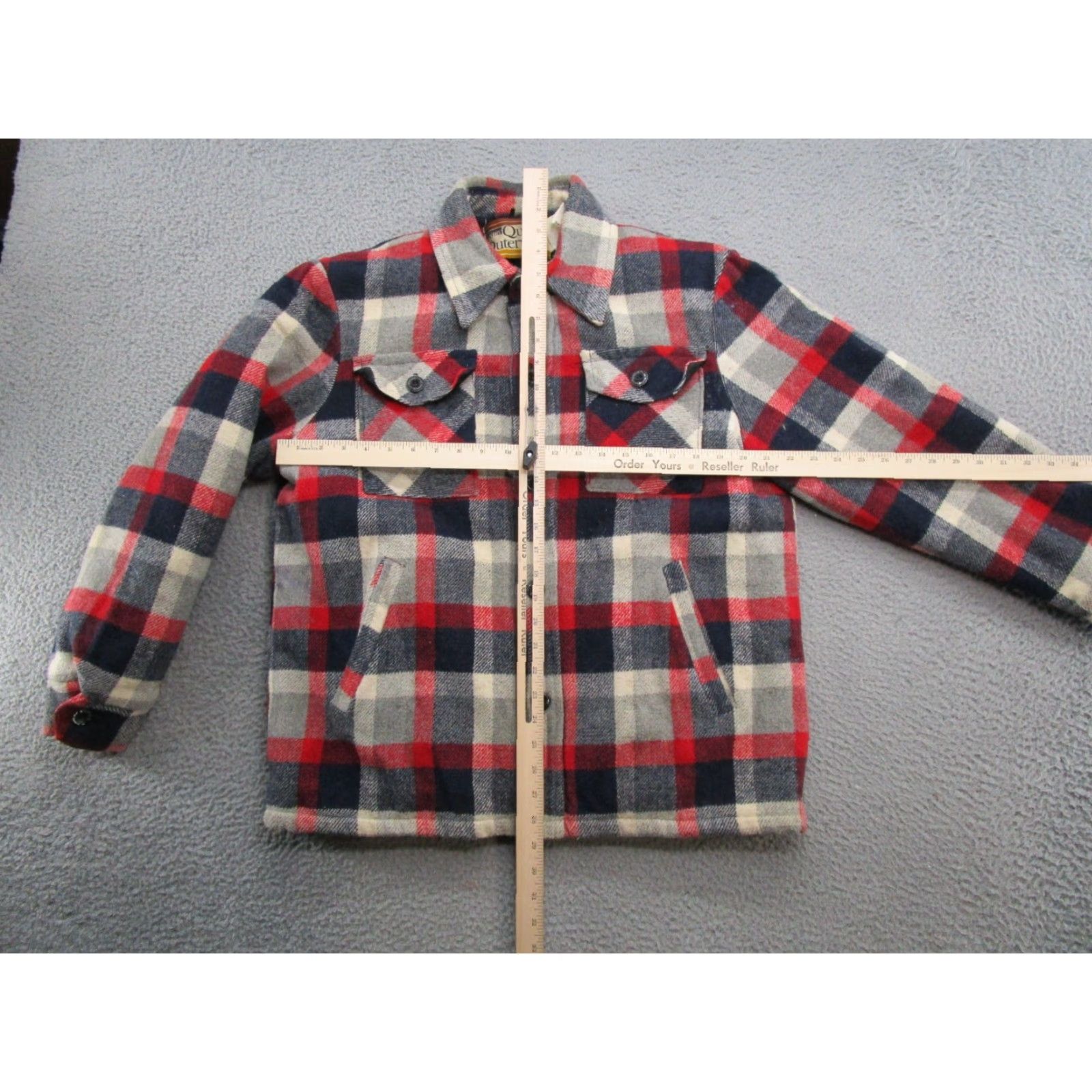 Vintage VINTAGE Montgomery Ward Plaid Jacket Shirt Shacket Mens L Wool Blend Lined 90s Size US L / EU 52-54 / 3 - 5 Thumbnail