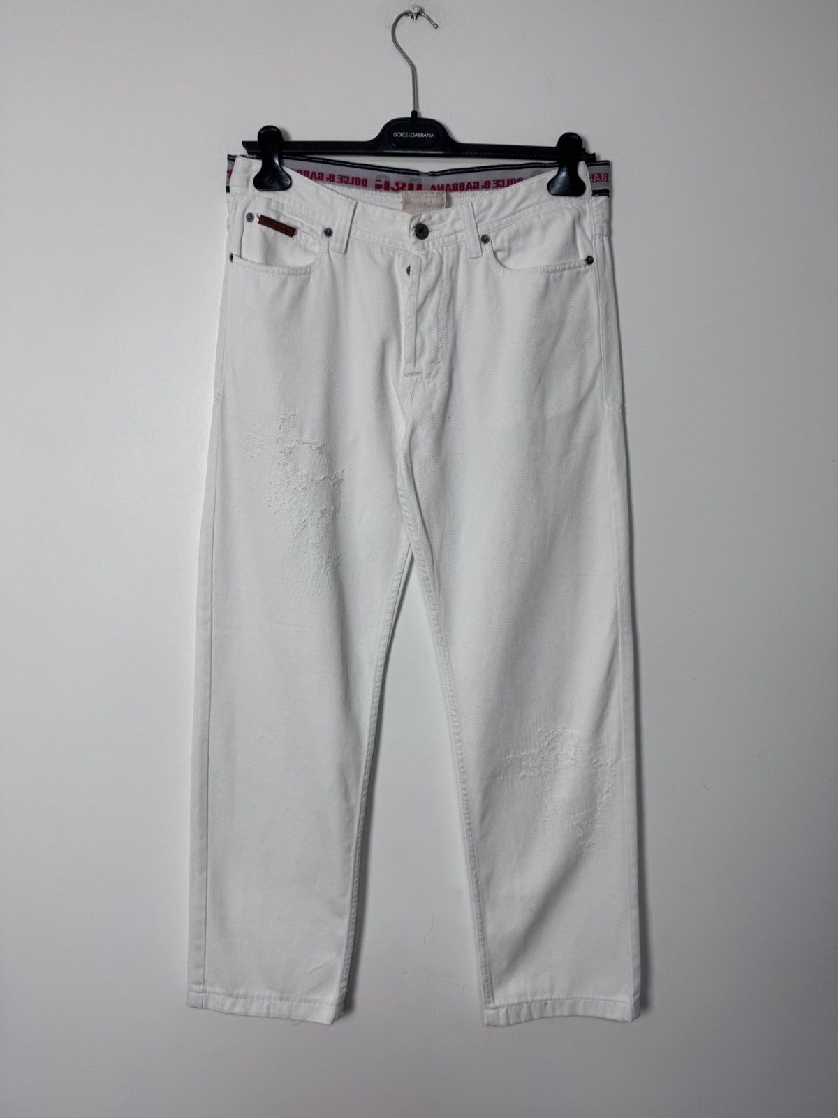 Dolce & Gabbana D&G Audacious Studded White Jeans 2000s | Grailed