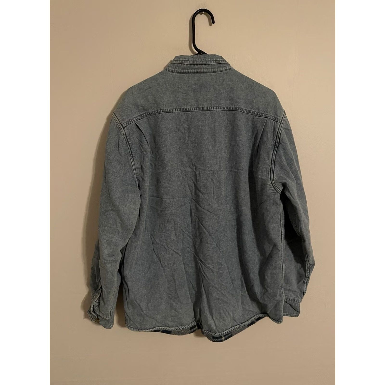 Vintage VINTAGE Cabela's Fleece Lined Denim L/S Button Up Shirt Jacket Mens Large Shirt Jacket Denim Blue L Size US L / EU 52-54 / 3 - 4 Thumbnail