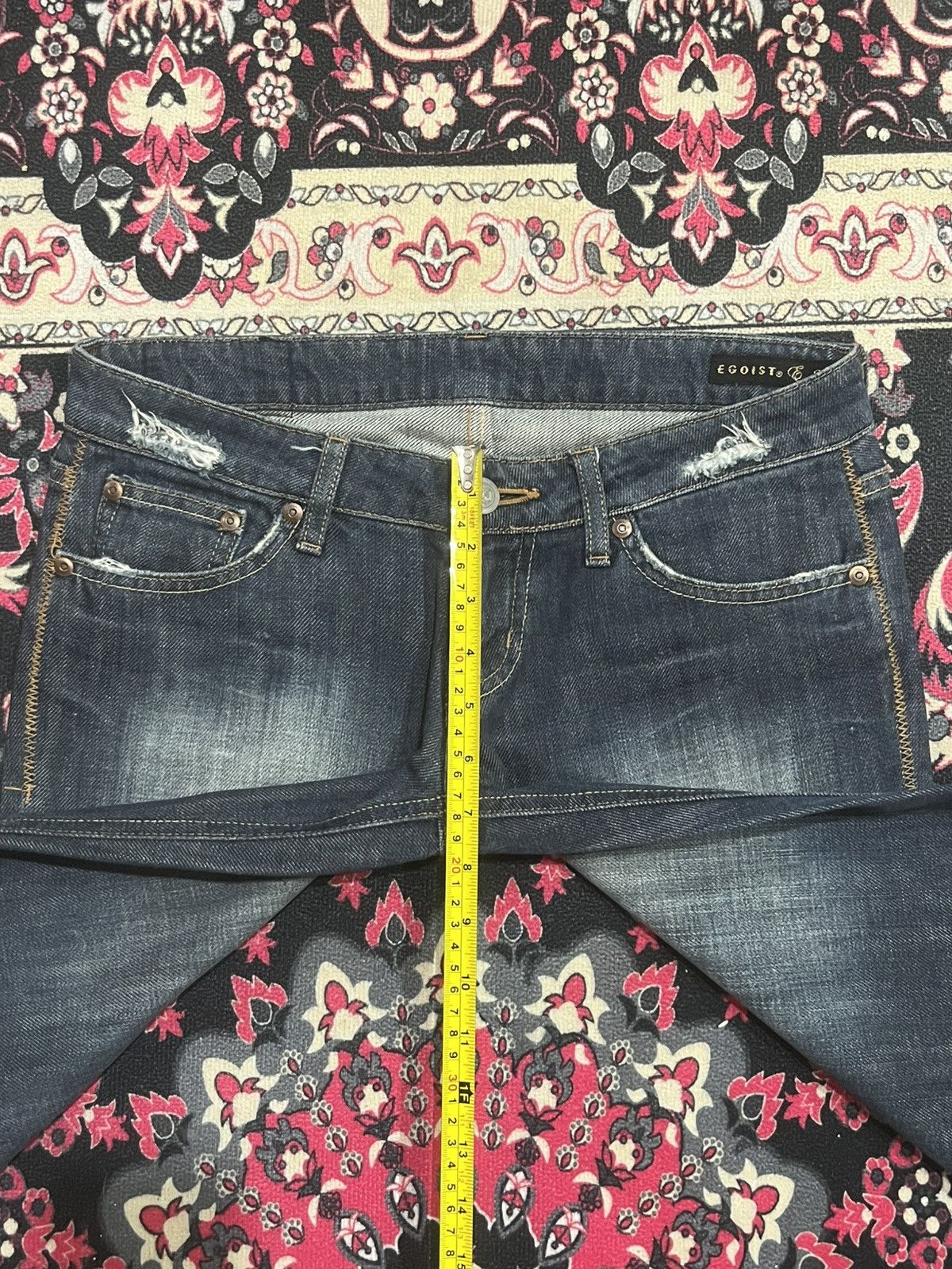 If Six Was Nine × Japanese Brand × Le Grande Bleu (L.G.B.) ⚡️Wide Leg⚡️Vintage Japanese Brand Egoist Frayed Leg Blue Jean Size 26" / US 2 / IT 38 - 17 Thumbnail