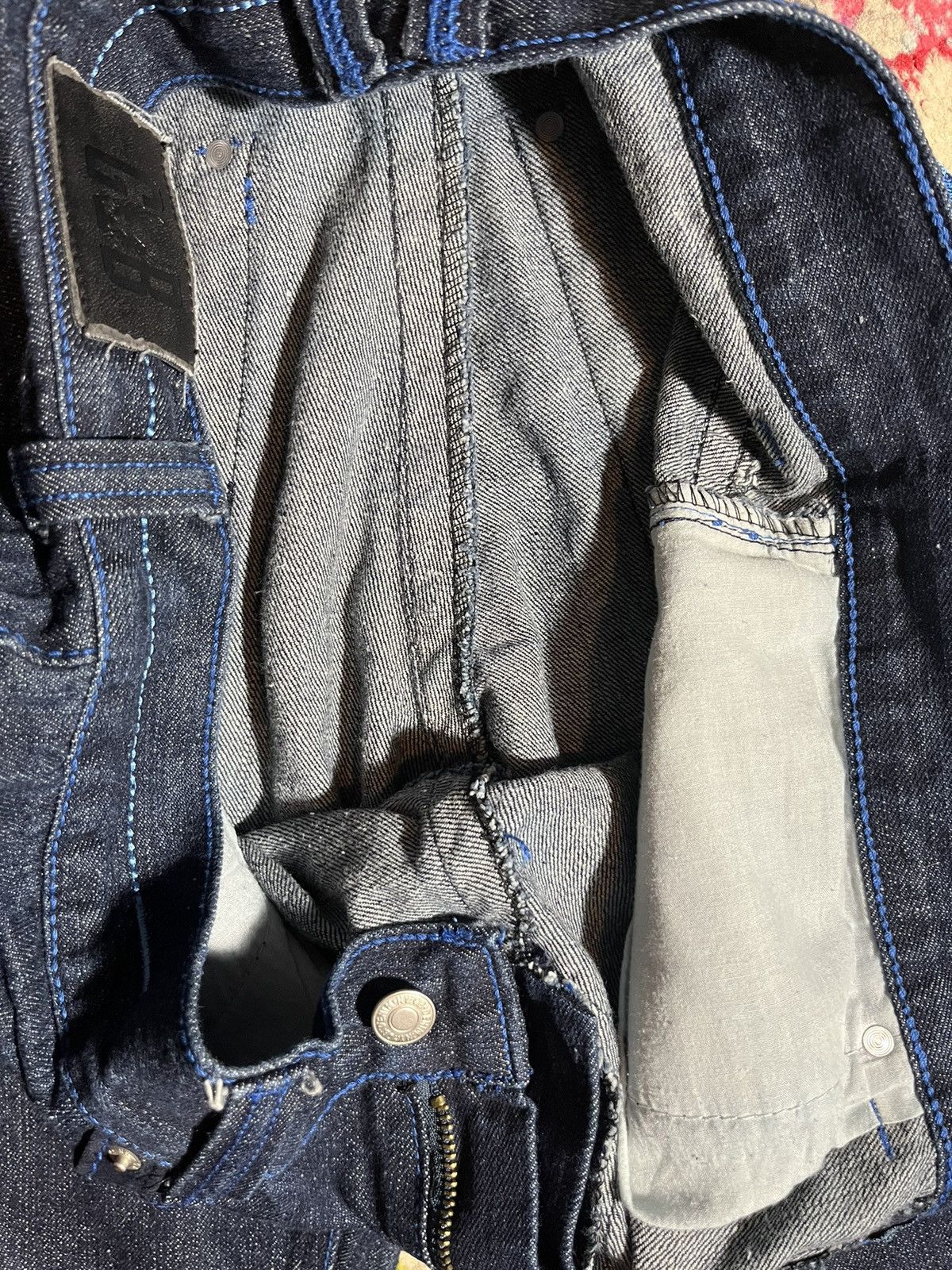 Other Plaid Pocket Blue Stitching Jeans Size US 34 / EU 50 - 5 Thumbnail