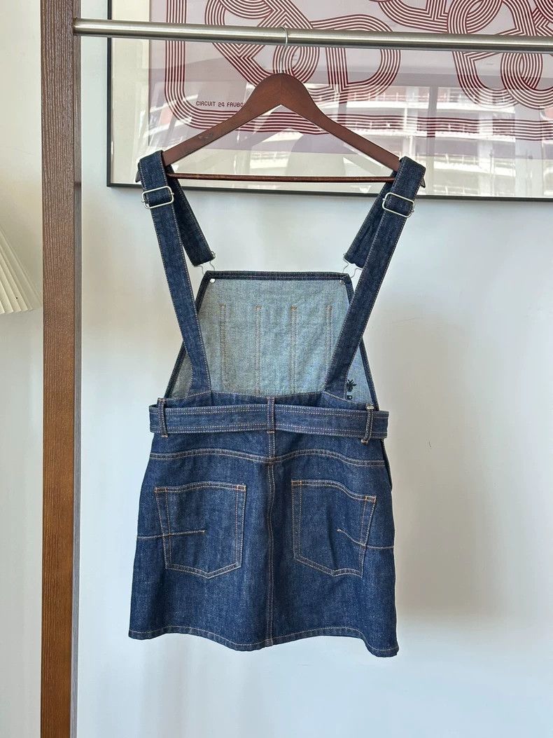 Dior Dior Blue little bee embroidered denim strap skirt Size XS / US 0-2 / IT 36-38 - 5 Thumbnail