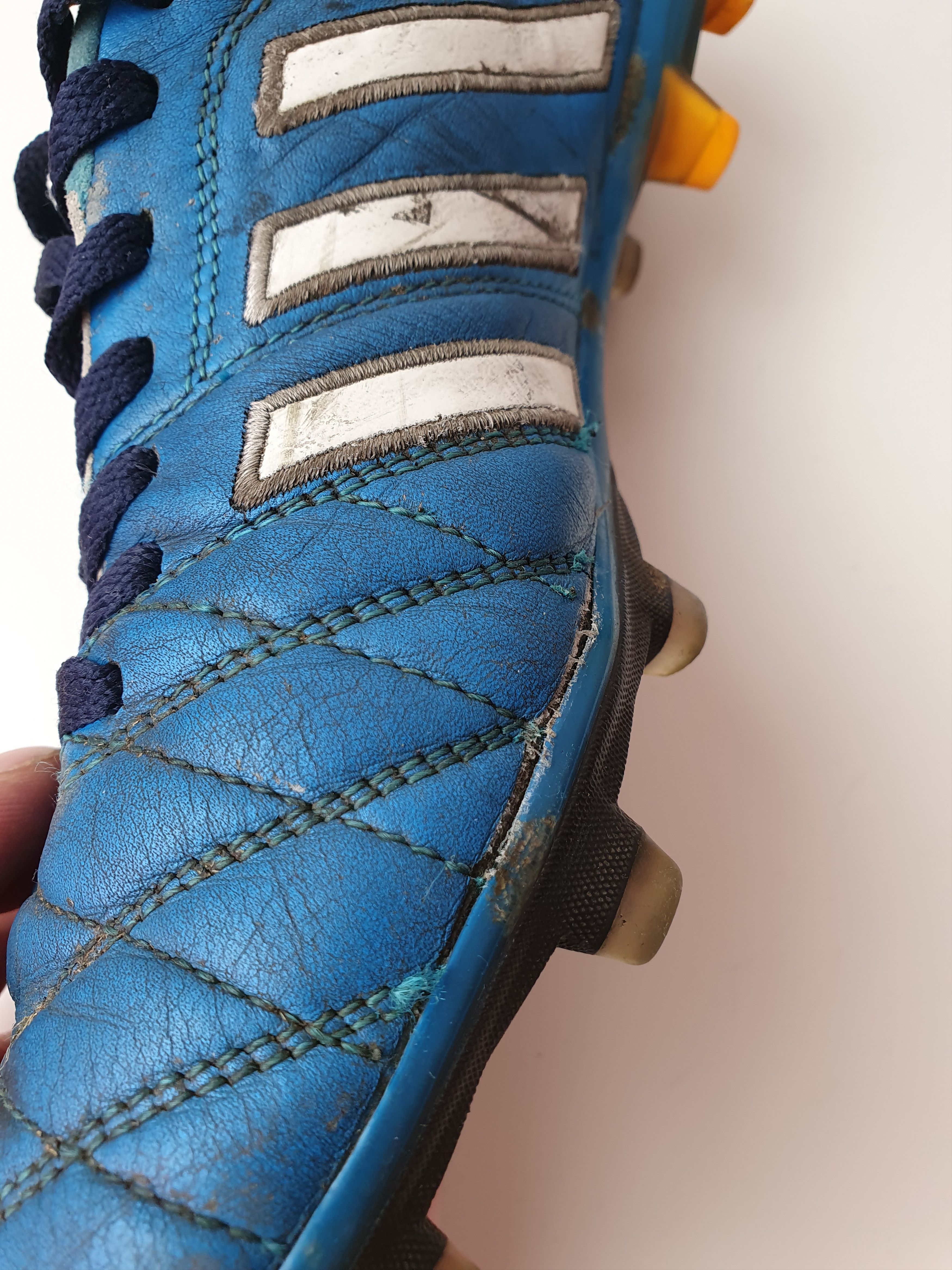 Adidas Vinatge Football Caps Adidas Adipure 11 Pro Blue Soccer Size US 8.5 / EU 41-42 - 12 Thumbnail