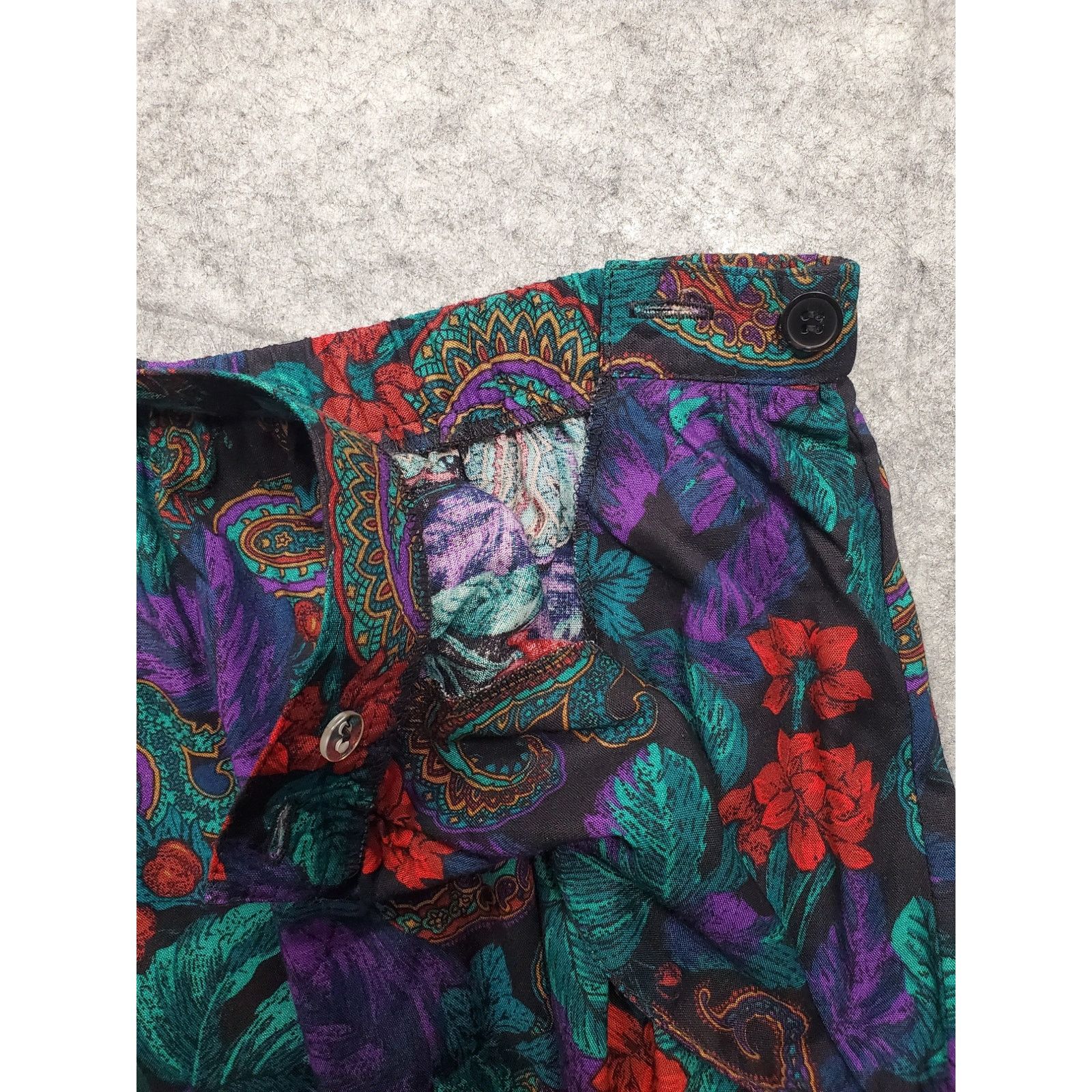 Other Vintage Women's Size 14 Alfred Dunner Floral Paisley Skirt Size 36" / US 14 / IT 50 - 8 Thumbnail