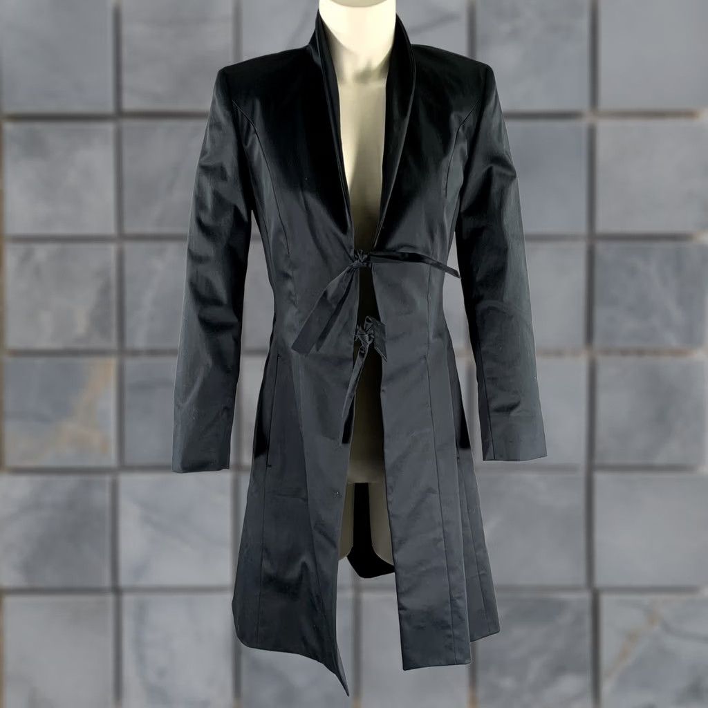 Vintage PAUW Kimono Jacket Navy XS Solid Cotton Blend Women Size XS / US 0-2 / IT 36-38 - 1 Thumbnail