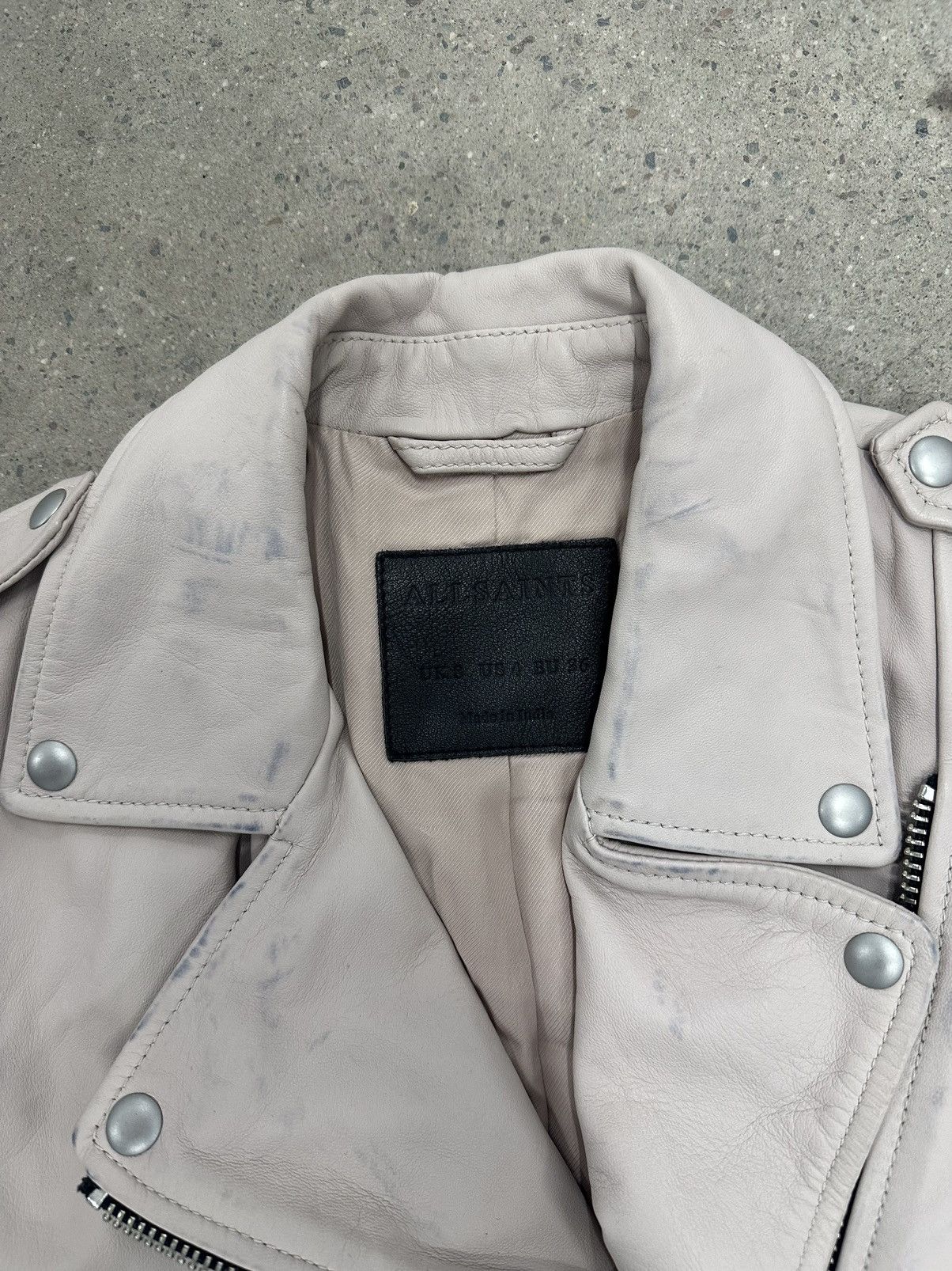 Allsaints ALLSAINTS Lambskin leather Motorcycle Jacket Size XS / US 0-2 / IT 36-38 - 3 Thumbnail