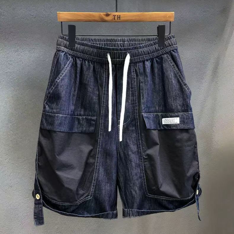 Vintage Denim & Woven Hybrid Cargo Shorts Size US 30 / EU 46 - 4 Thumbnail