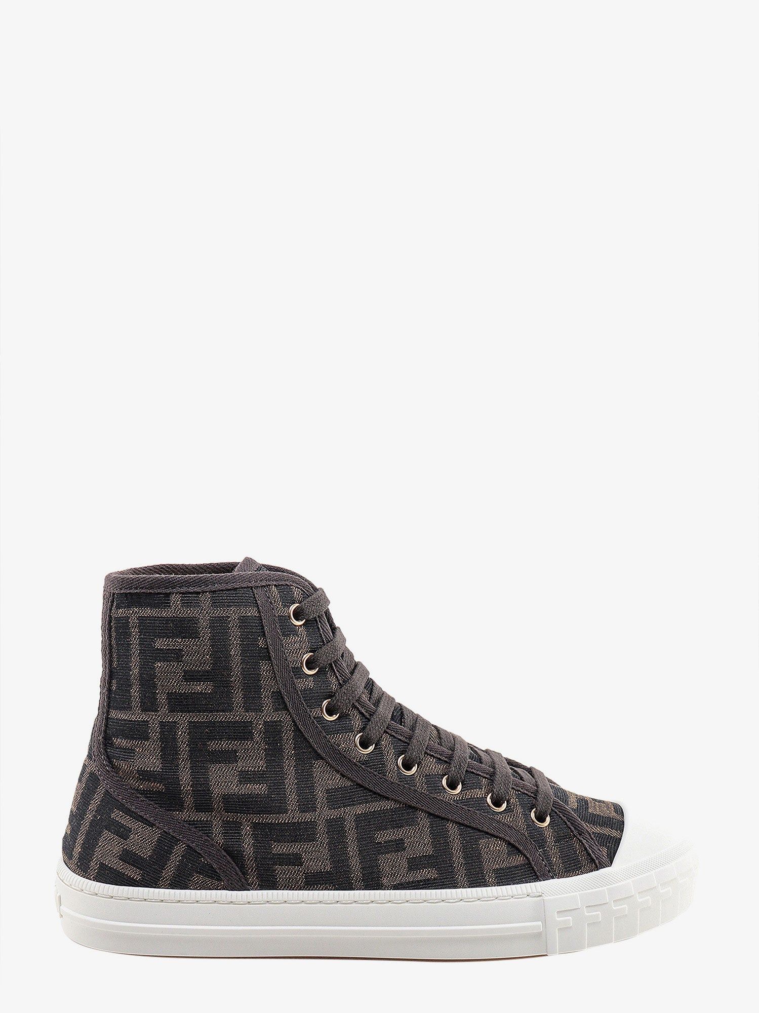 image of Fendi Domino Woman Black Sneakers, Women's (Size 8)