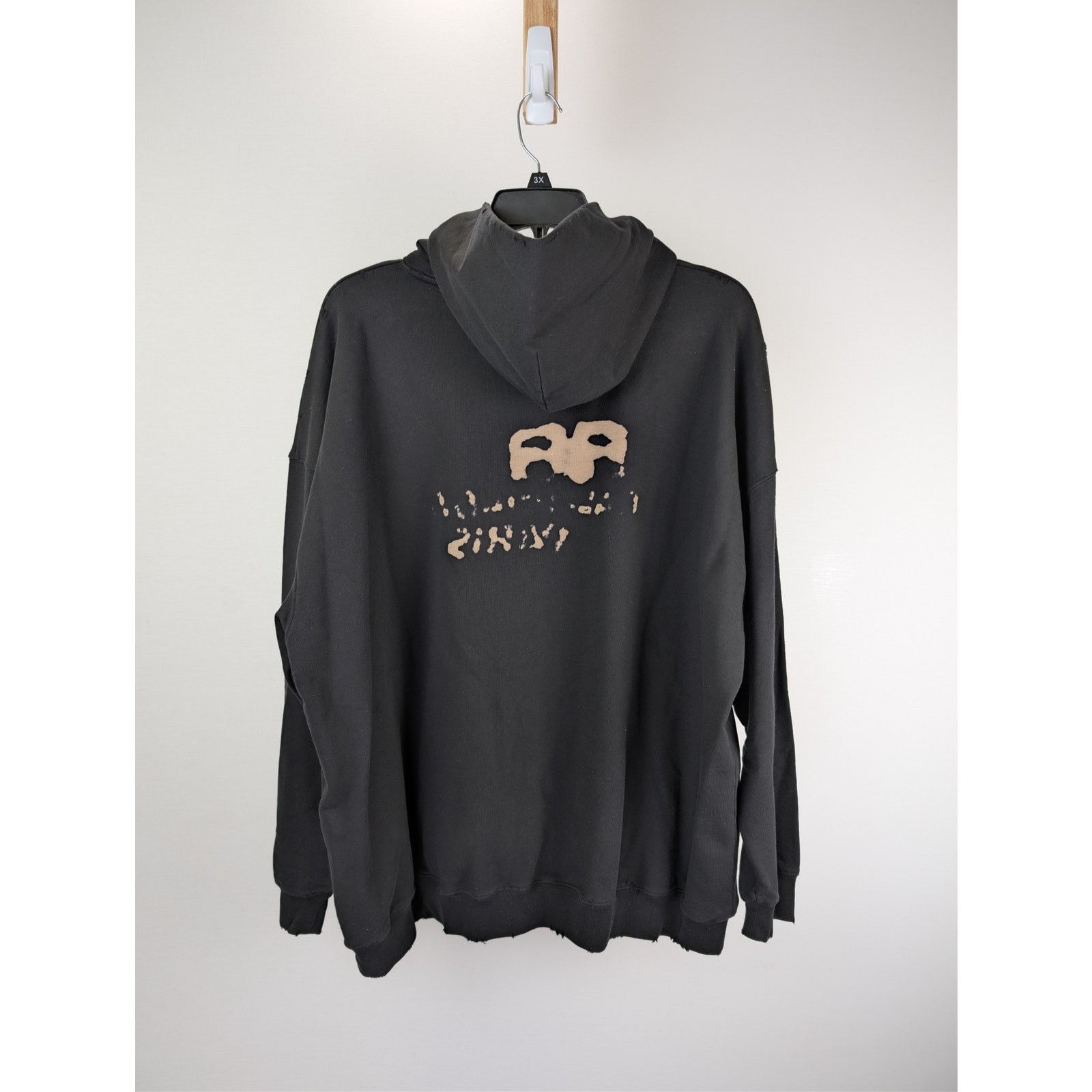 Balenciaga o1rshd1 Large Fit Hoodie in Black Size US M / EU 48-50 / 2 - 13 Thumbnail