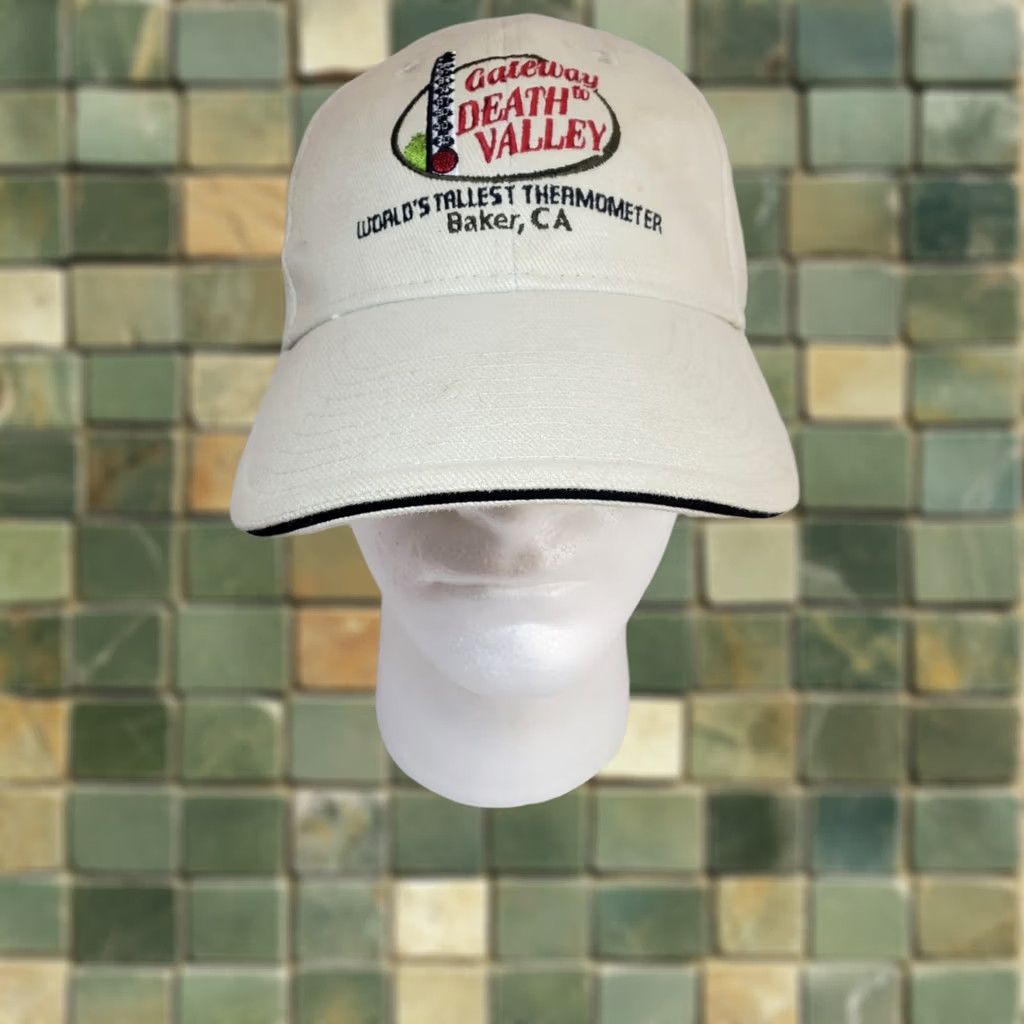 Vintage Vintage Mens Canvas Death Valley Baseball Cap Strapback OSFM Beige Embroidered - US Casual Travel Size ONE SIZE - 1 Thumbnail