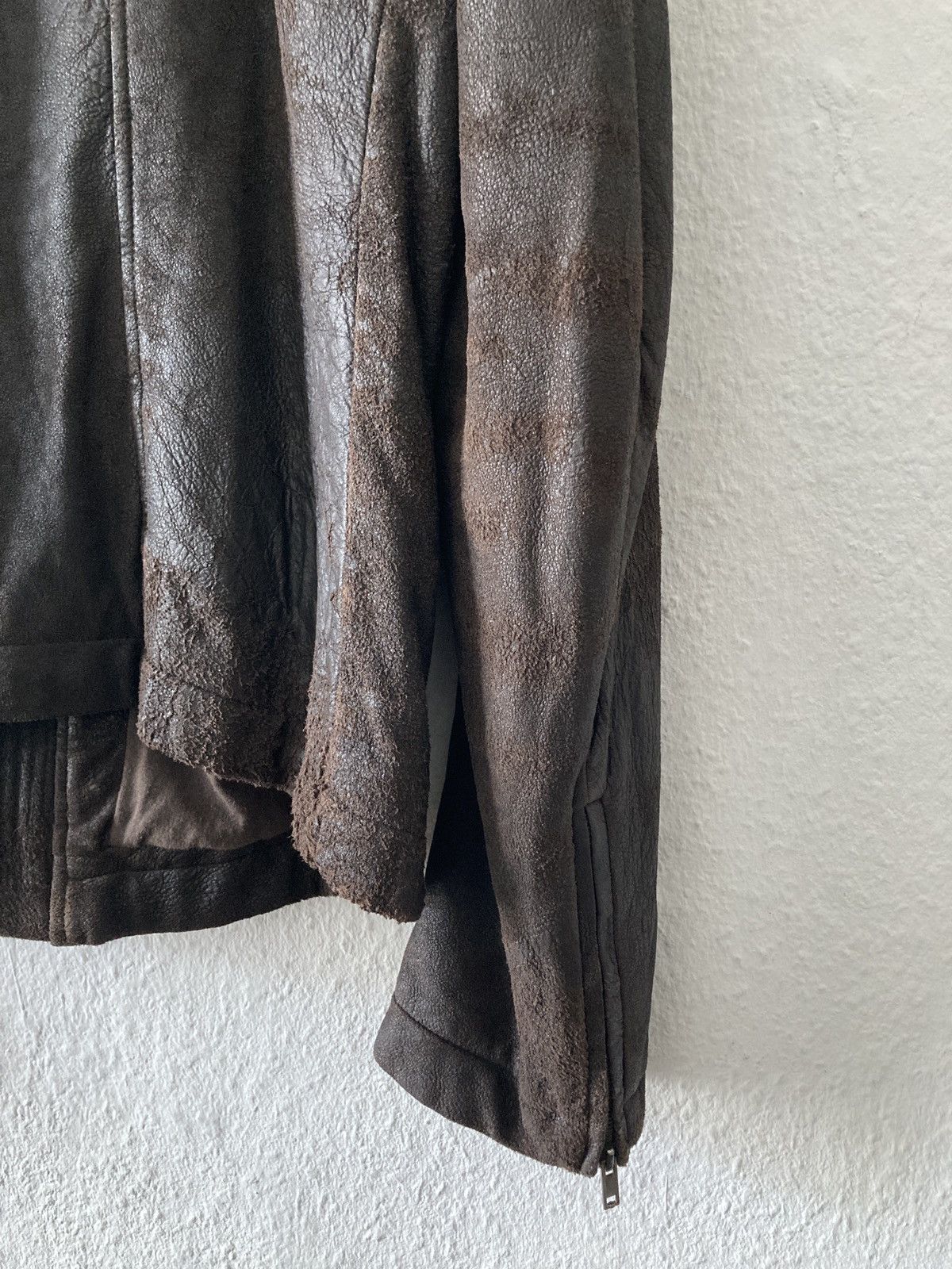 Rick Owens F/W 09 “CRUST” Bitter Blistered Lamb Mollino Leather Jacket Size US L / EU 52-54 / 3 - 17 Thumbnail