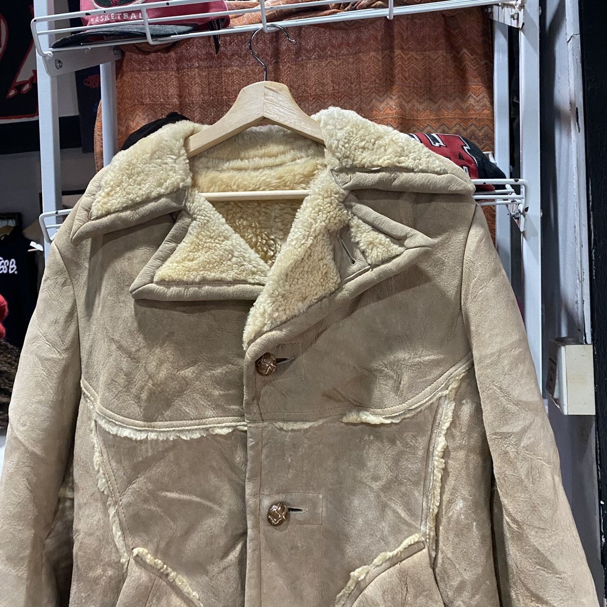 Schott Vintage Schott Sheepskin Shearling Jacket Coat Leather Size US S / EU 44-46 / 1 - 4 Thumbnail