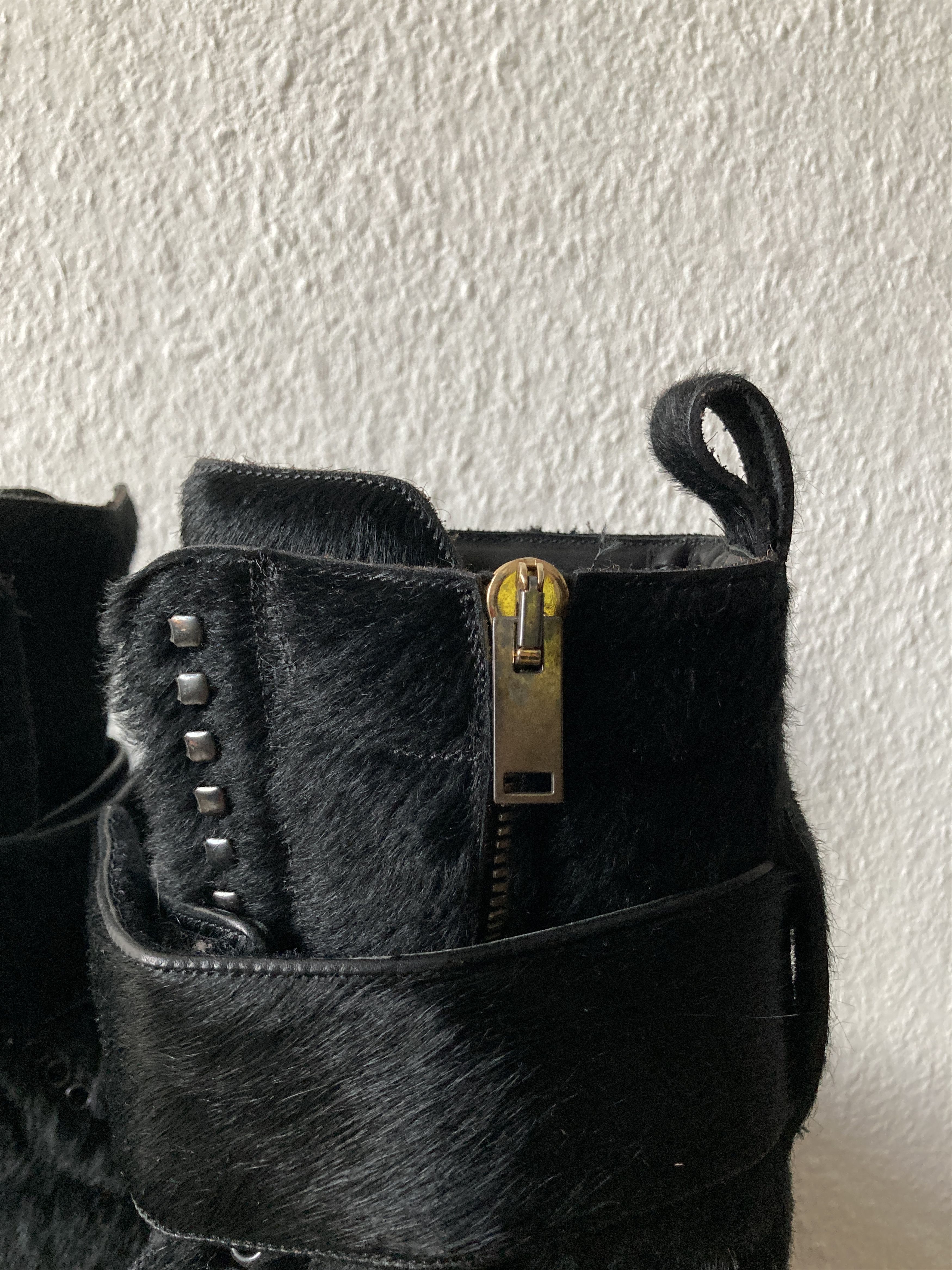 Rick Owens F/W 13 "PLINTH" Runway Pony Hair Hiker Megatooth Boots IT45 Size US 12 / EU 45 - 9 Thumbnail