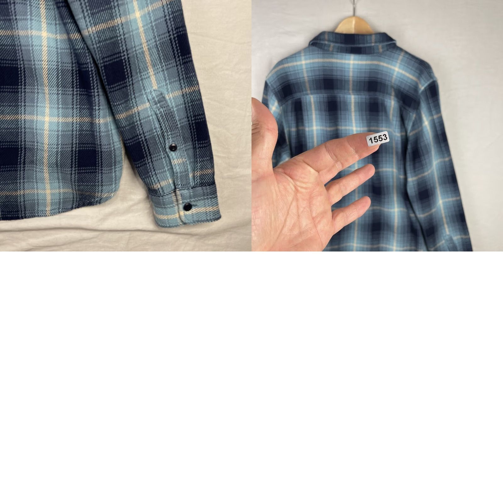Outerknown Outerknown Blanket Shirt Mens Large Blue Plaid Flannel Surf Button Up Size US L / EU 52-54 / 3 - 9 Thumbnail