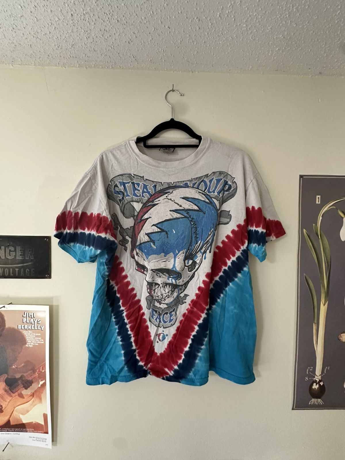 Grateful Dead × Liquid Blue × Vintage Vintage Steal Your Face Grateful Dead T Shirt Size US XL / EU 56 / 4 - 1 Thumbnail