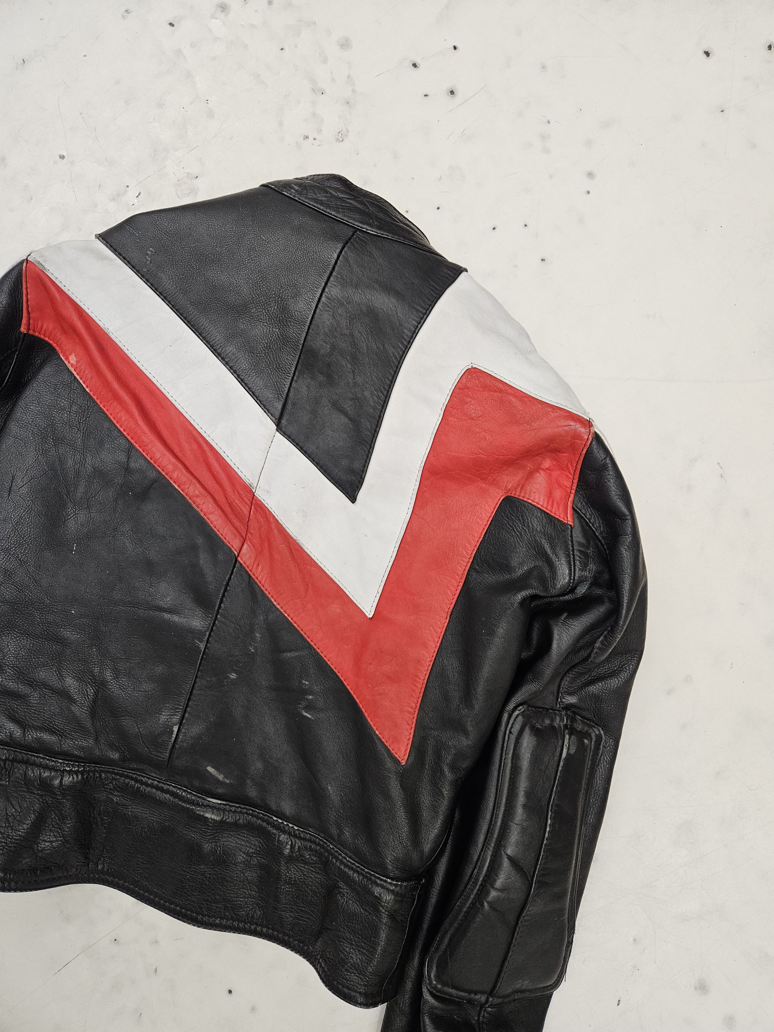 Genuine Leather × Vintage Vintage distressed biker racing leather jacket Size US S / EU 44-46 / 1 - 11 Thumbnail