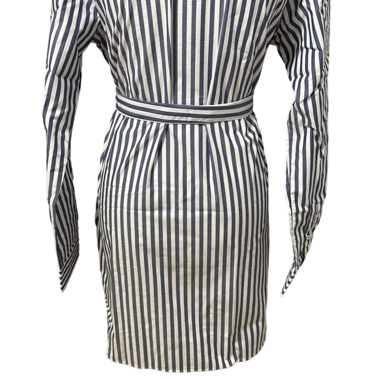 Other Pennington & Bailes Shirt Dress Navy Striped Belted Mini M Size M / US 6-8 / IT 42-44 - 6 Thumbnail