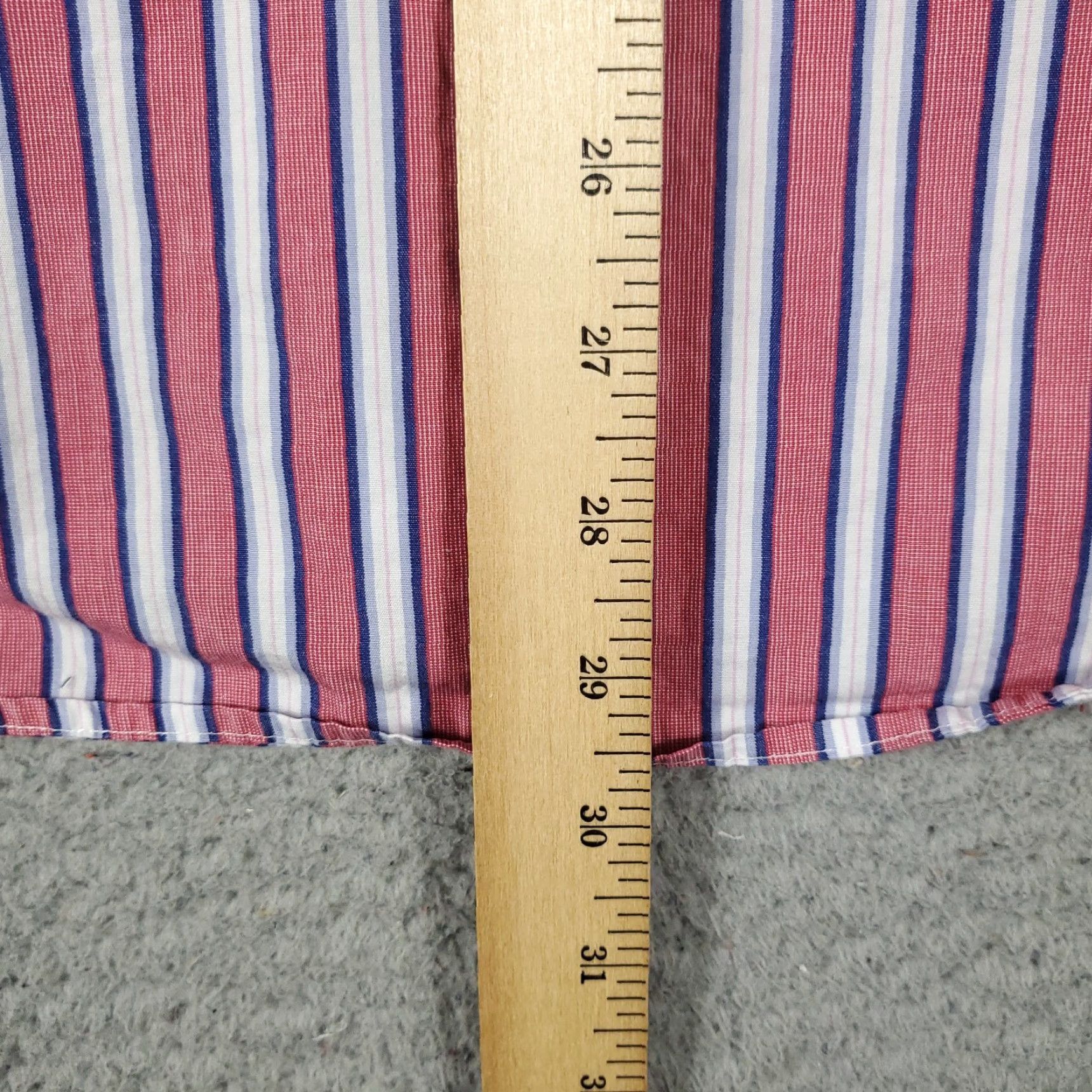 Robert Graham Robert Graham Shirt Mens Large Red Blue Striped Button-Up Long Sleeve Size US L / EU 52-54 / 3 - 4 Thumbnail