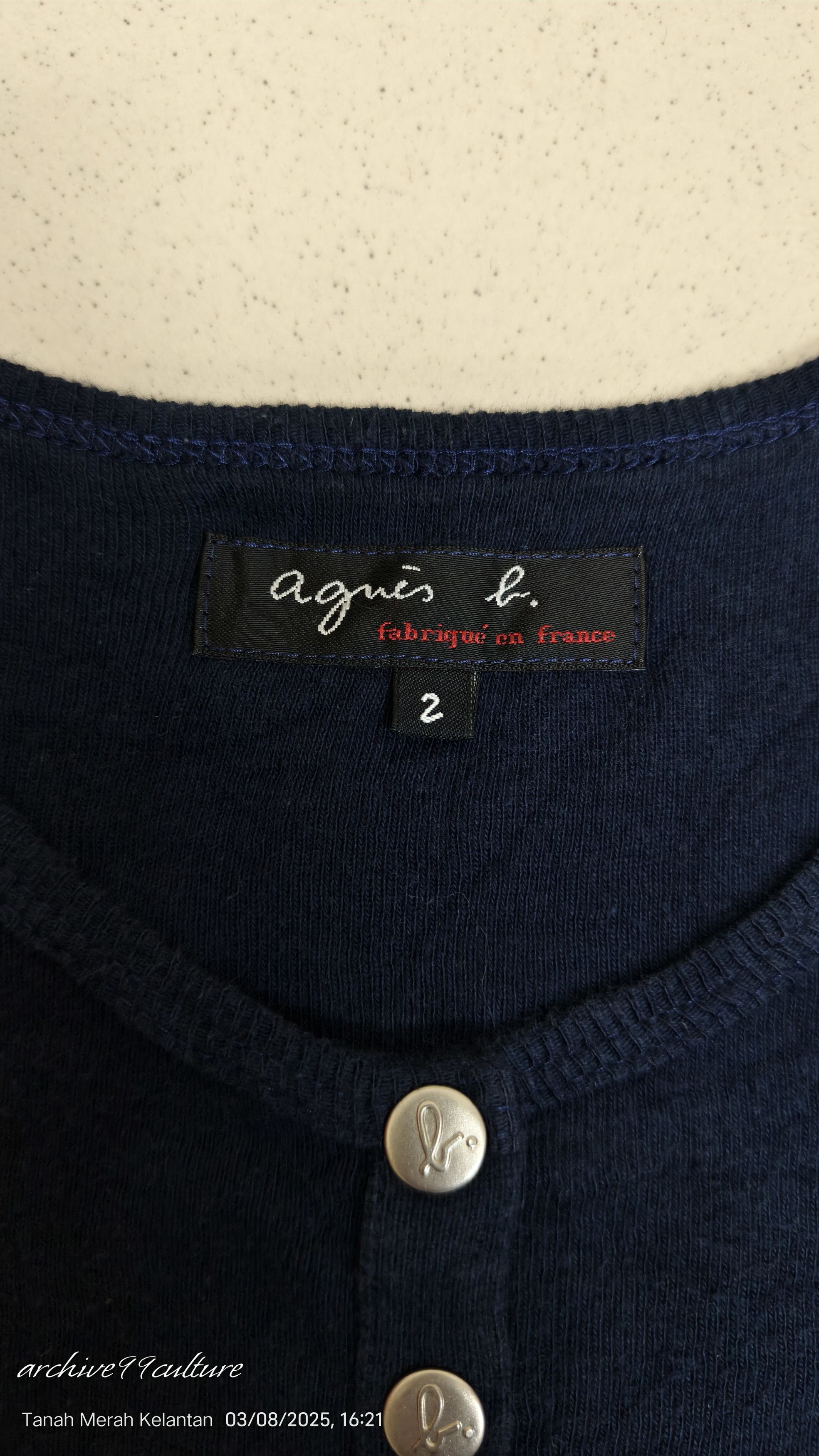 agnes b. The "Swing" snap cardigan, a fitted with snap buttons Size XS / US 0-2 / IT 36-38 - 11 Thumbnail