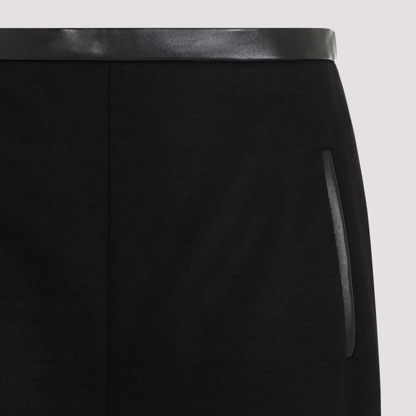 Saint Laurent Paris o1s1wg111024 Midi Skirt in Wool Jersey in Black Size 27" / US 4 / IT 40 - 4 Thumbnail
