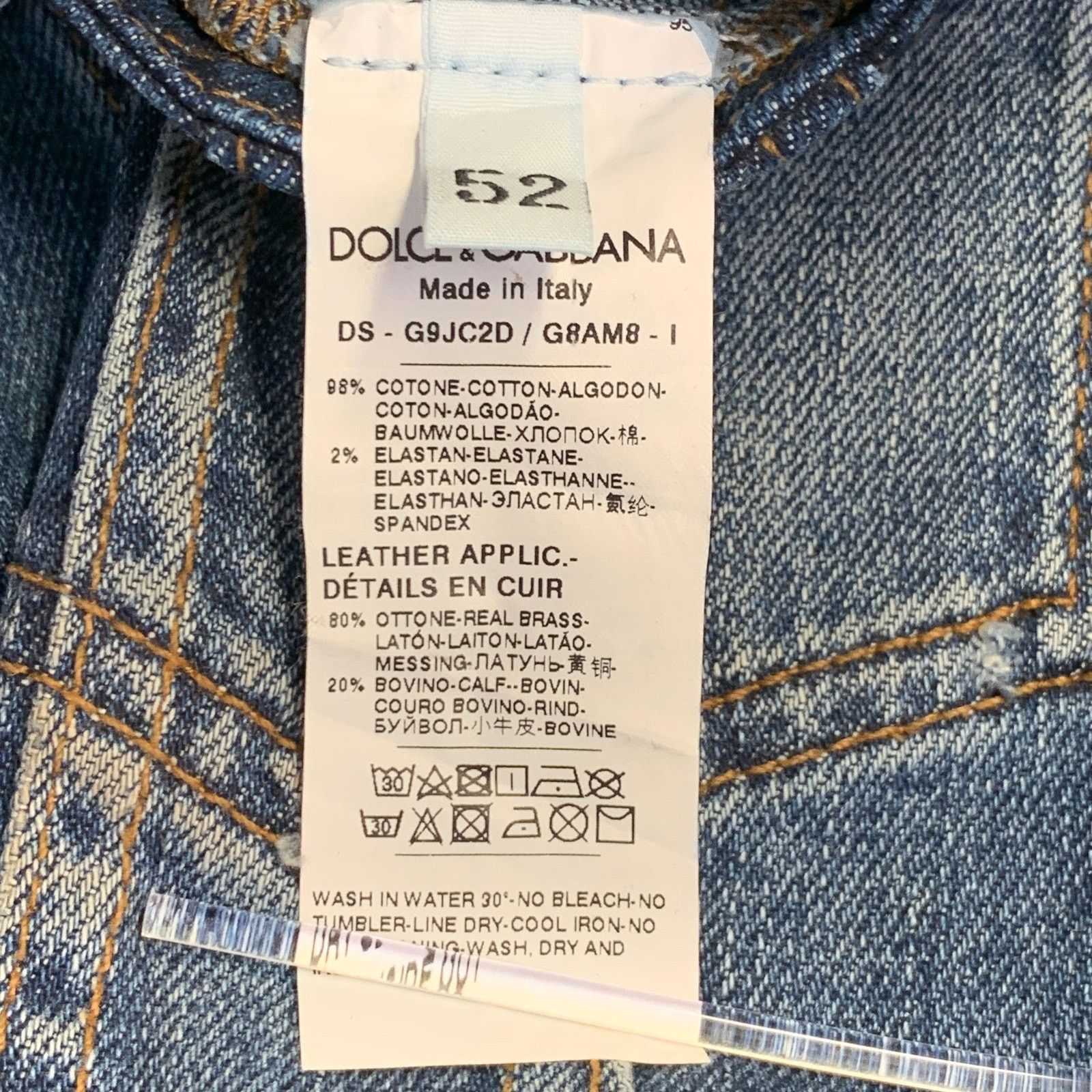 Dolce & Gabbana Size L Blue Cotton Blend Denim Trucker Jacket Size US L / EU 52-54 / 3 - 8 Thumbnail