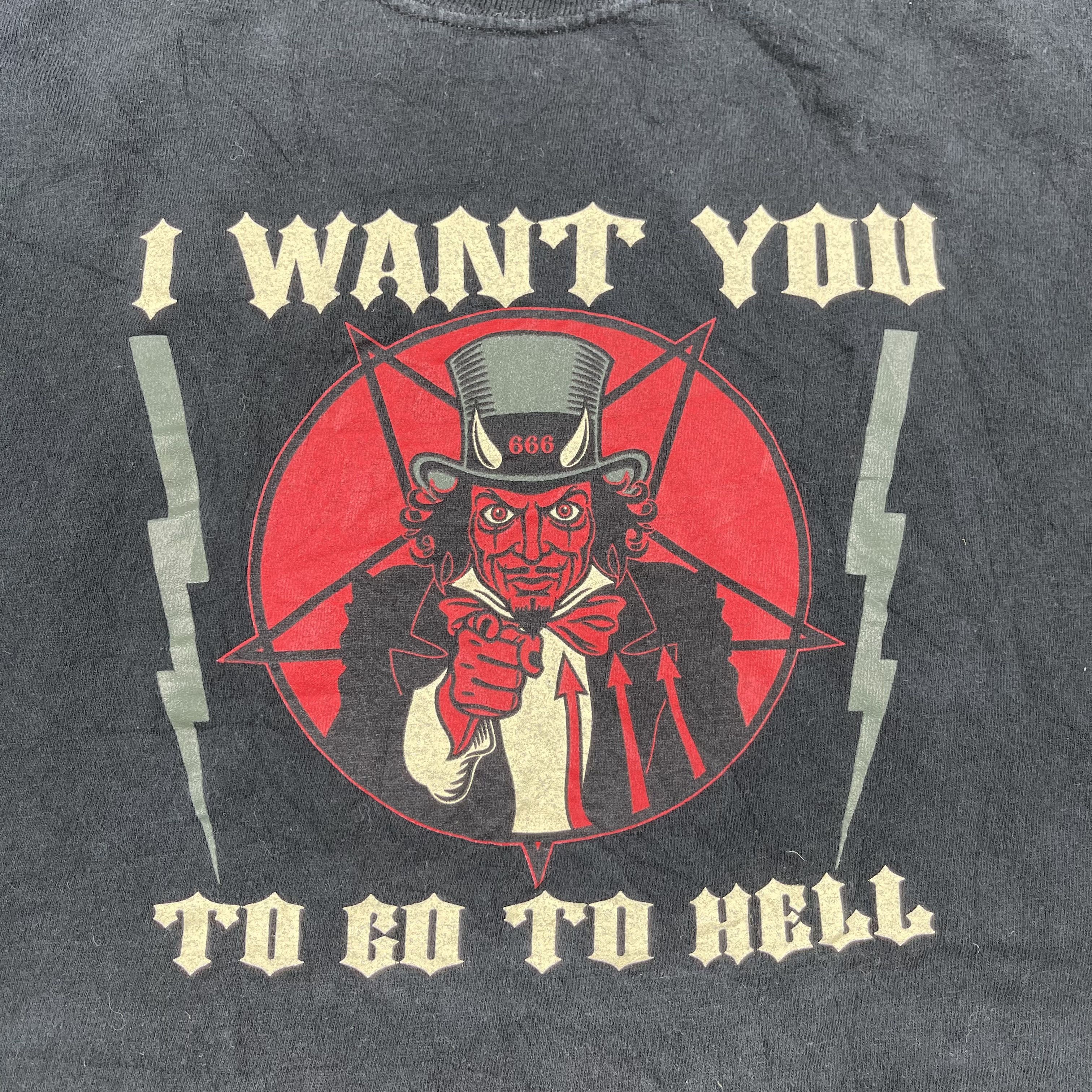 Vintage Vintage Satan 666 Parody Uncle Sam Felon Clothing T-shirt Size US XL / EU 56 / 4 - 3 Thumbnail