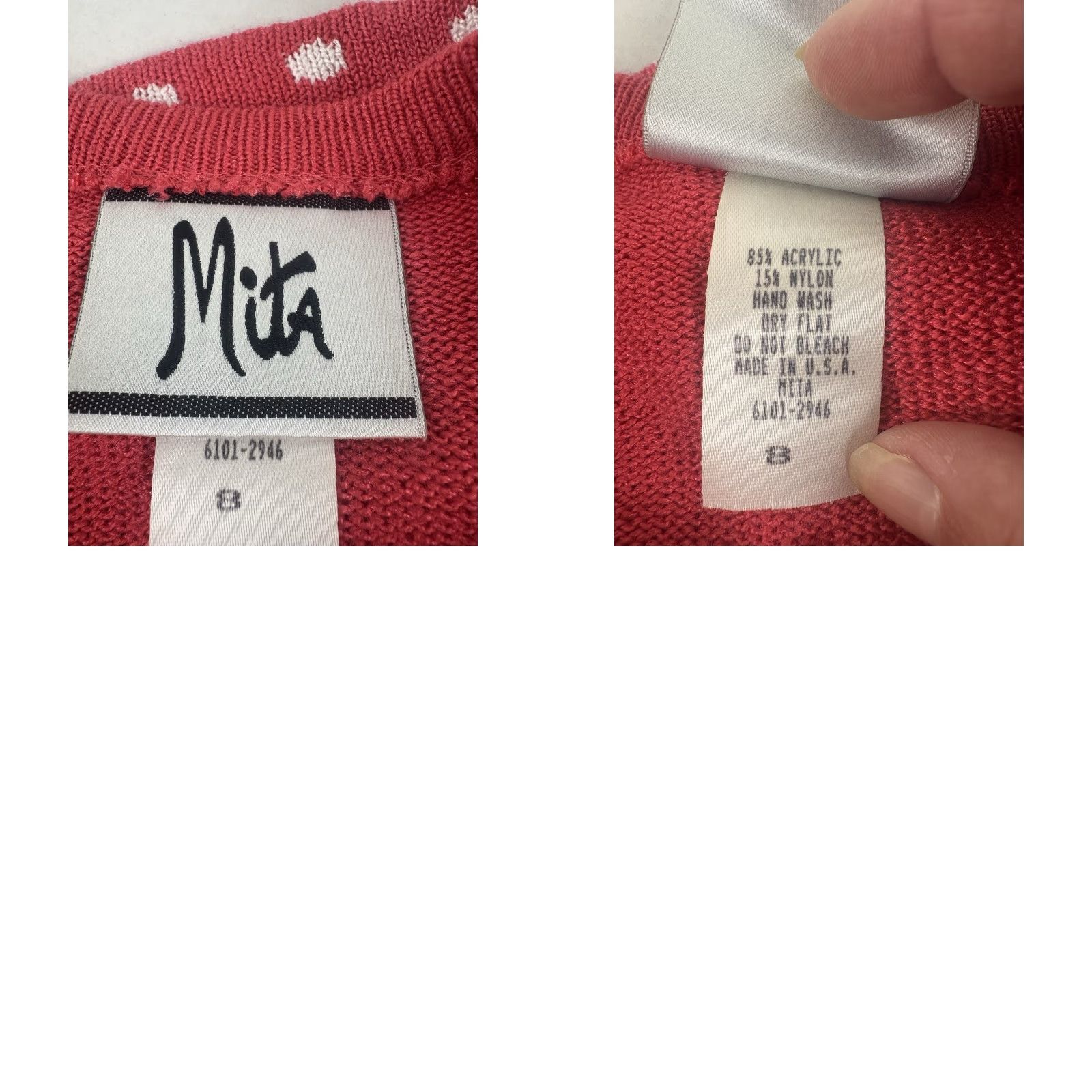 Pinko VINTAGE Mita Pink Cardigan Womens Size 8 Knit Sweater Long Sleeve Round Neck 80s Casual Size M / US 6-8 / IT 42-44 - 8 Thumbnail