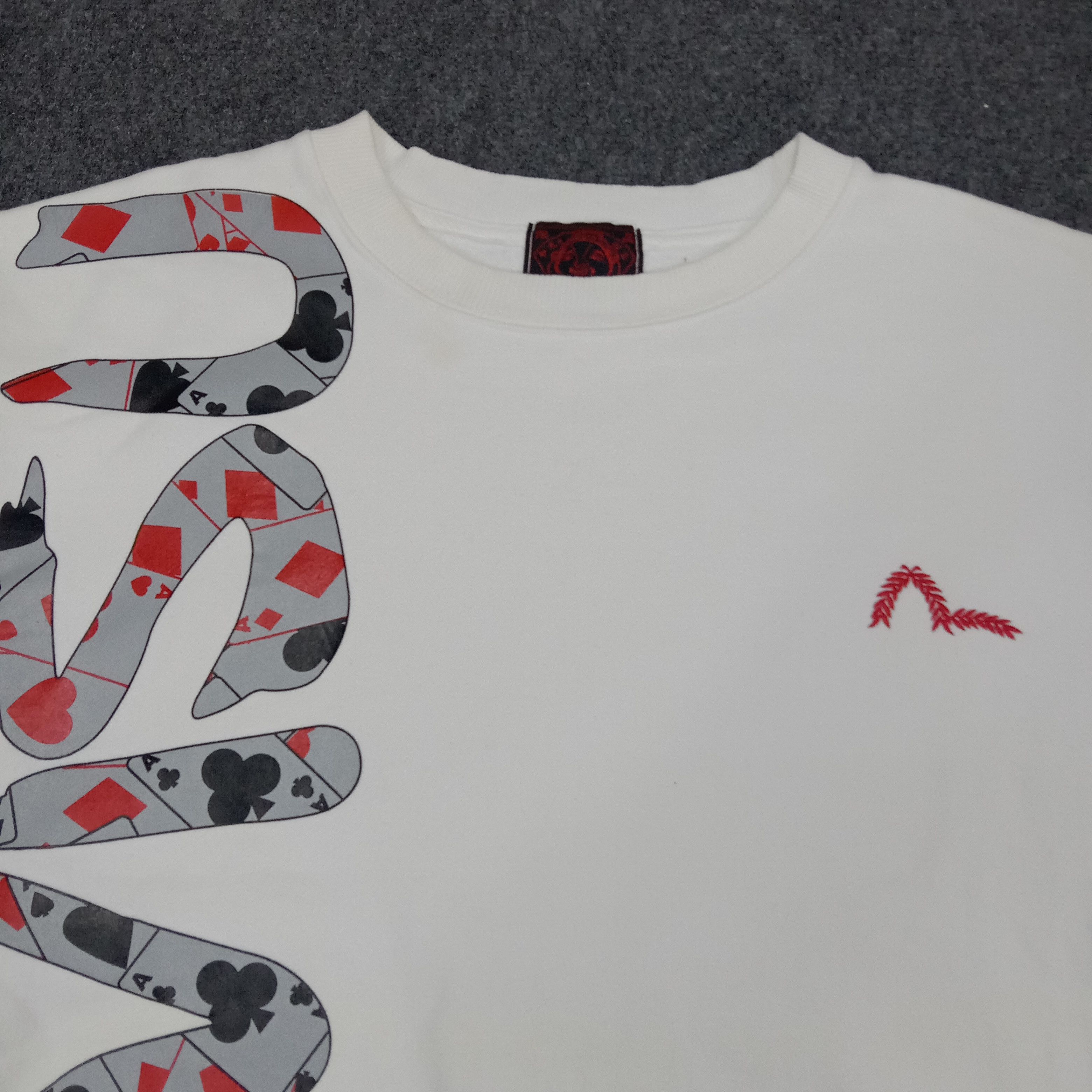 Evisu × Japanese Brand × Vintage EVISU Japanese Brand Playing Card Design Sweatshirt Size US XL / EU 56 / 4 - 3 Thumbnail