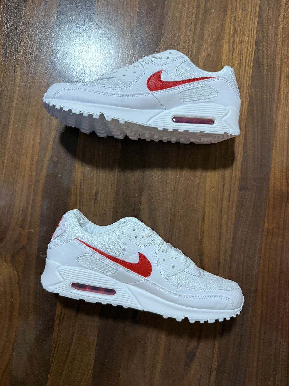 Nike Nike Air Max 90 “White/University Red/White” Men’s Size 11 Size US 11 / EU 44 - 3 Thumbnail