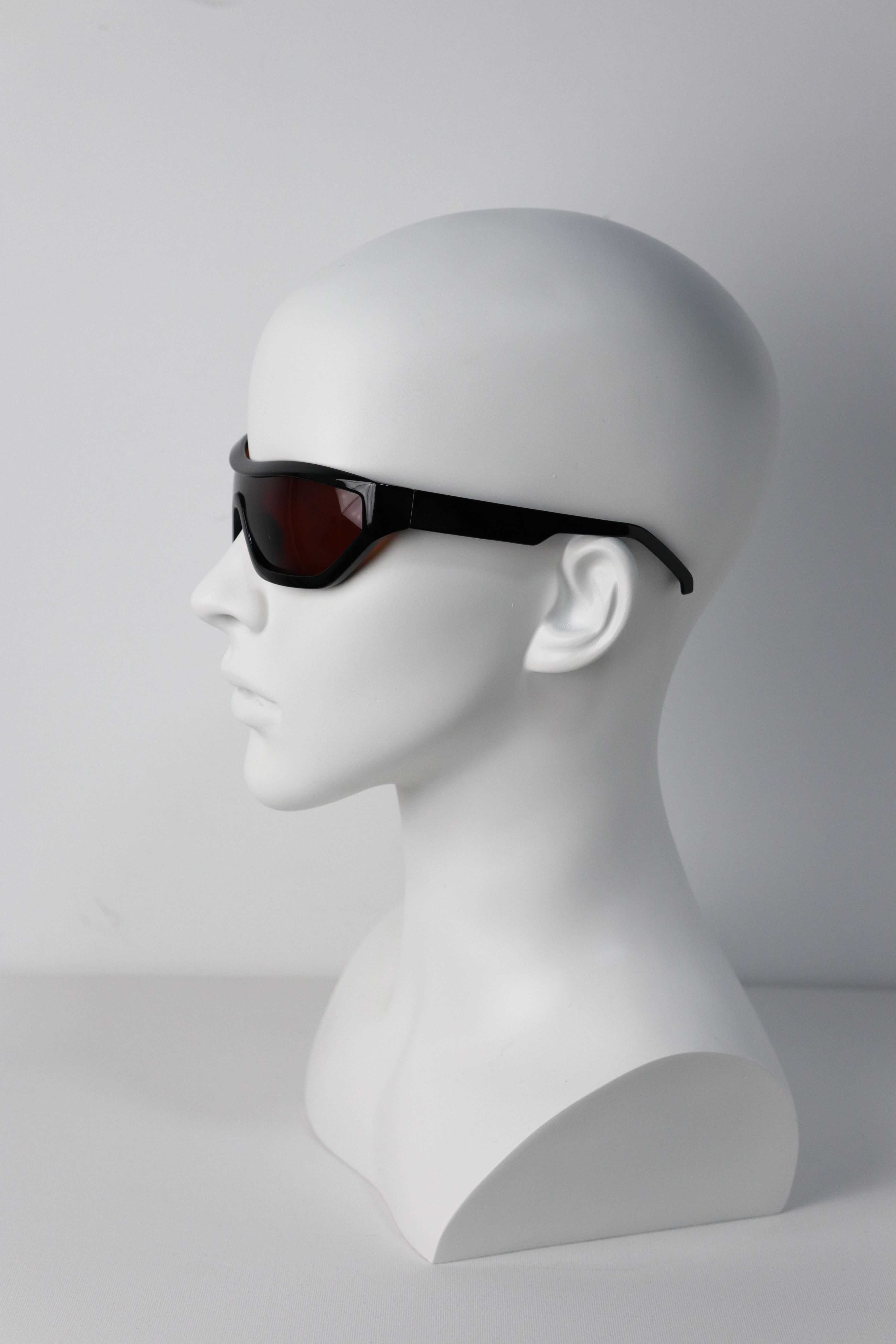 Japanese Brand Y2k Avant Garde Futuristic Rectangle Champagne Sunglasses OS Size ONE SIZE - 4 Thumbnail