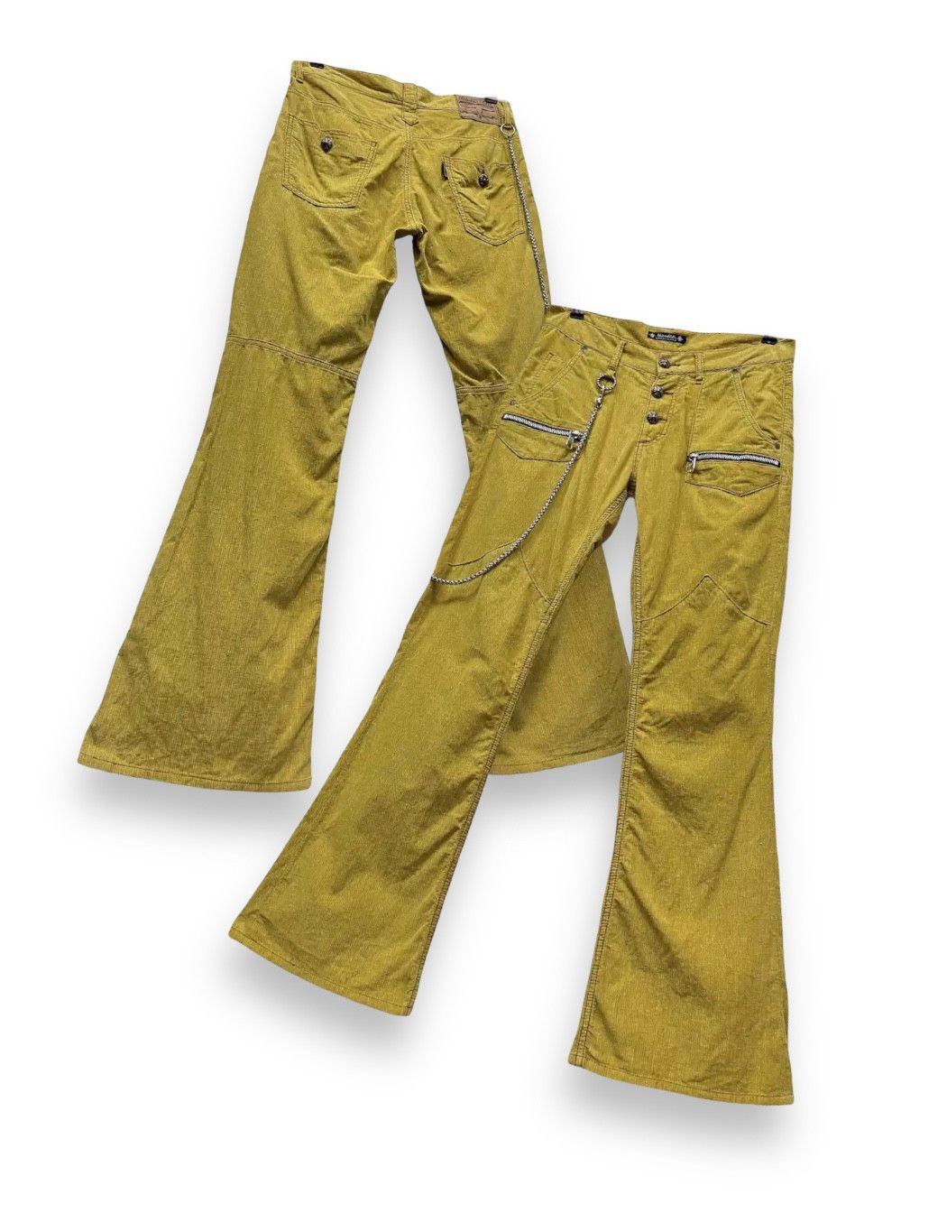 Japanese Brand BLUTENBLATT Light Corduroy Flare Chrome Heart Button Style Size US 30 / EU 46 - 1 Thumbnail