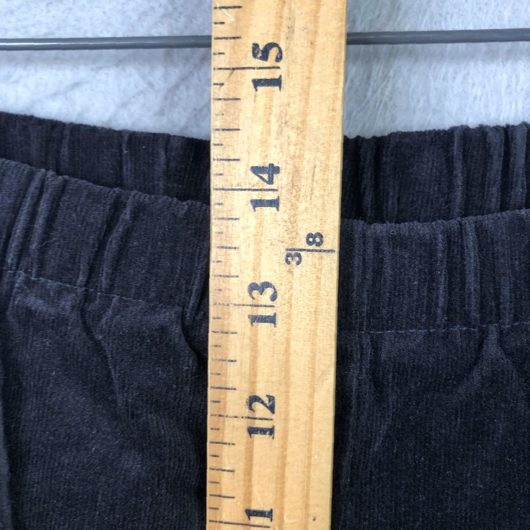 Denim & Co. Denim & Co. Pants Womens XL Black Corduroy Pull On Elastic Waist Straight Leg Size 40" / US 18 - 7 Thumbnail